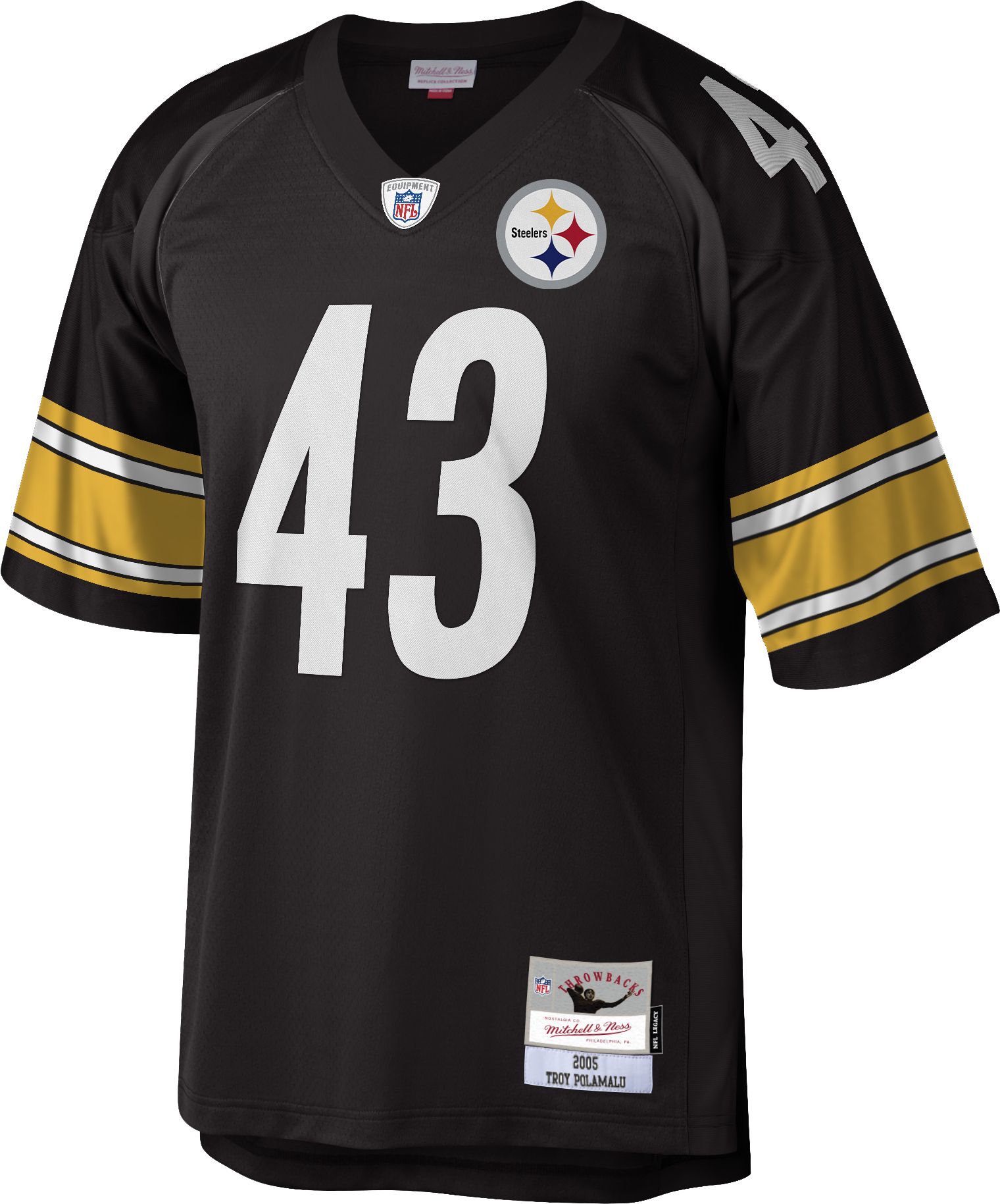 Mitchell & Ness Men's Pittsburgh Steelers Troy Polamalu #43 2005 Throwback Jersey