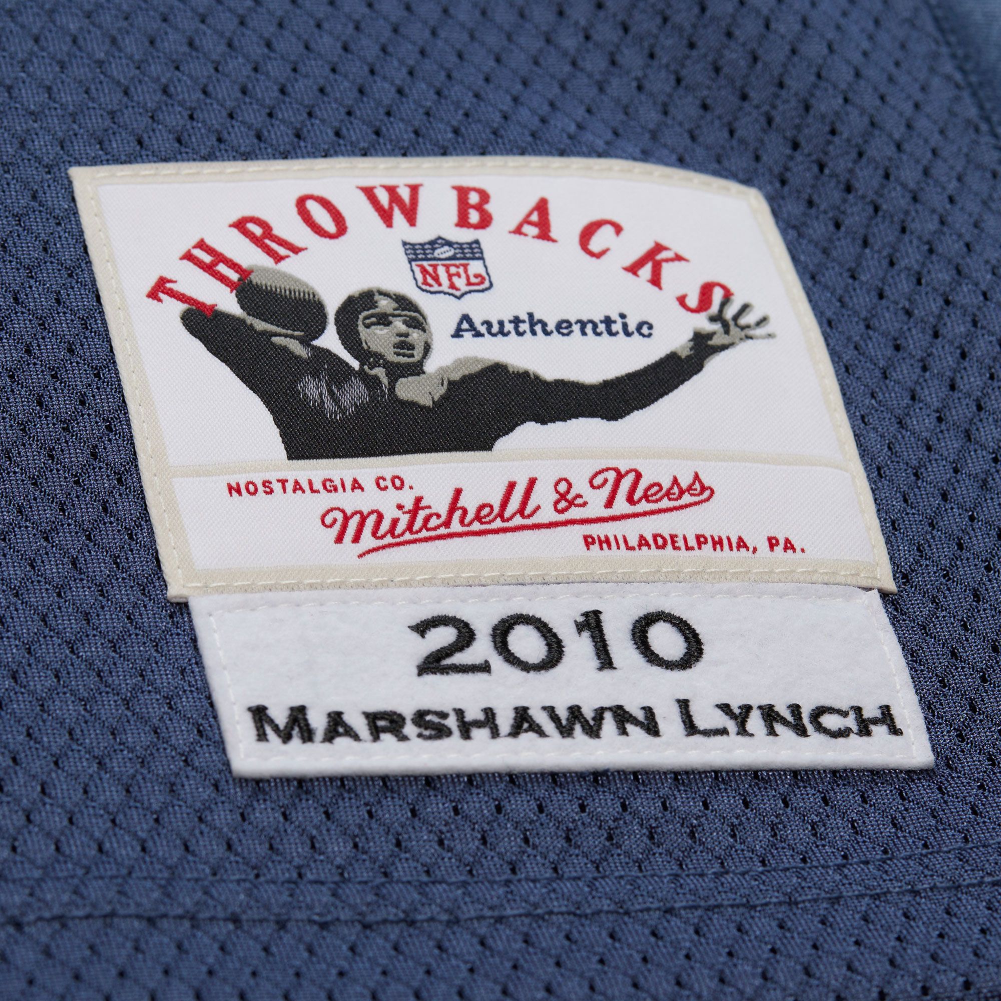 Mitchell & Ness Men's 2010 Seattle Seahawks Marshawn Lynch #24 Blue Legacy Jersey product image