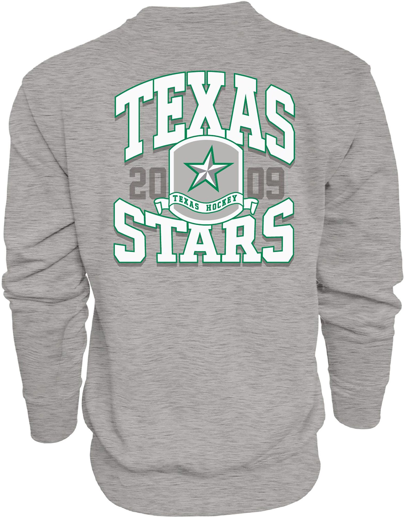 Blue 84 Adult Texas Stars Grey Graphic Logo Crew Pullover Sweatshirt product image
