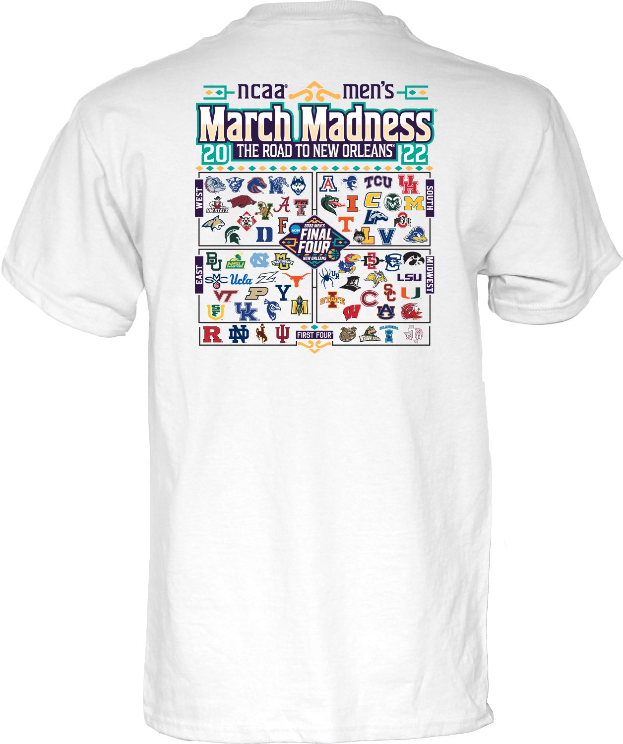 Blue 84 NCAA 2022 Men's Basketball March Madness Final Four Pregame Show White T-Shirt product image