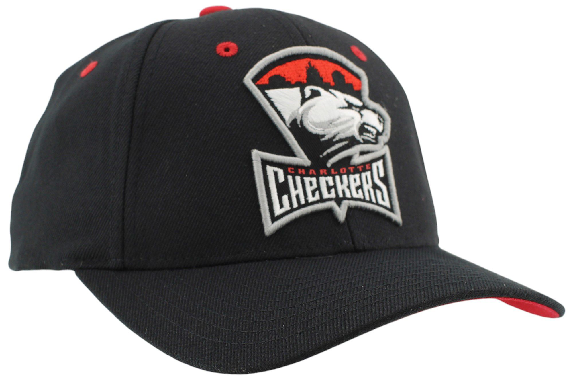 Zephyr Adult Charlotte Checkers Black Adjustable Hat product image