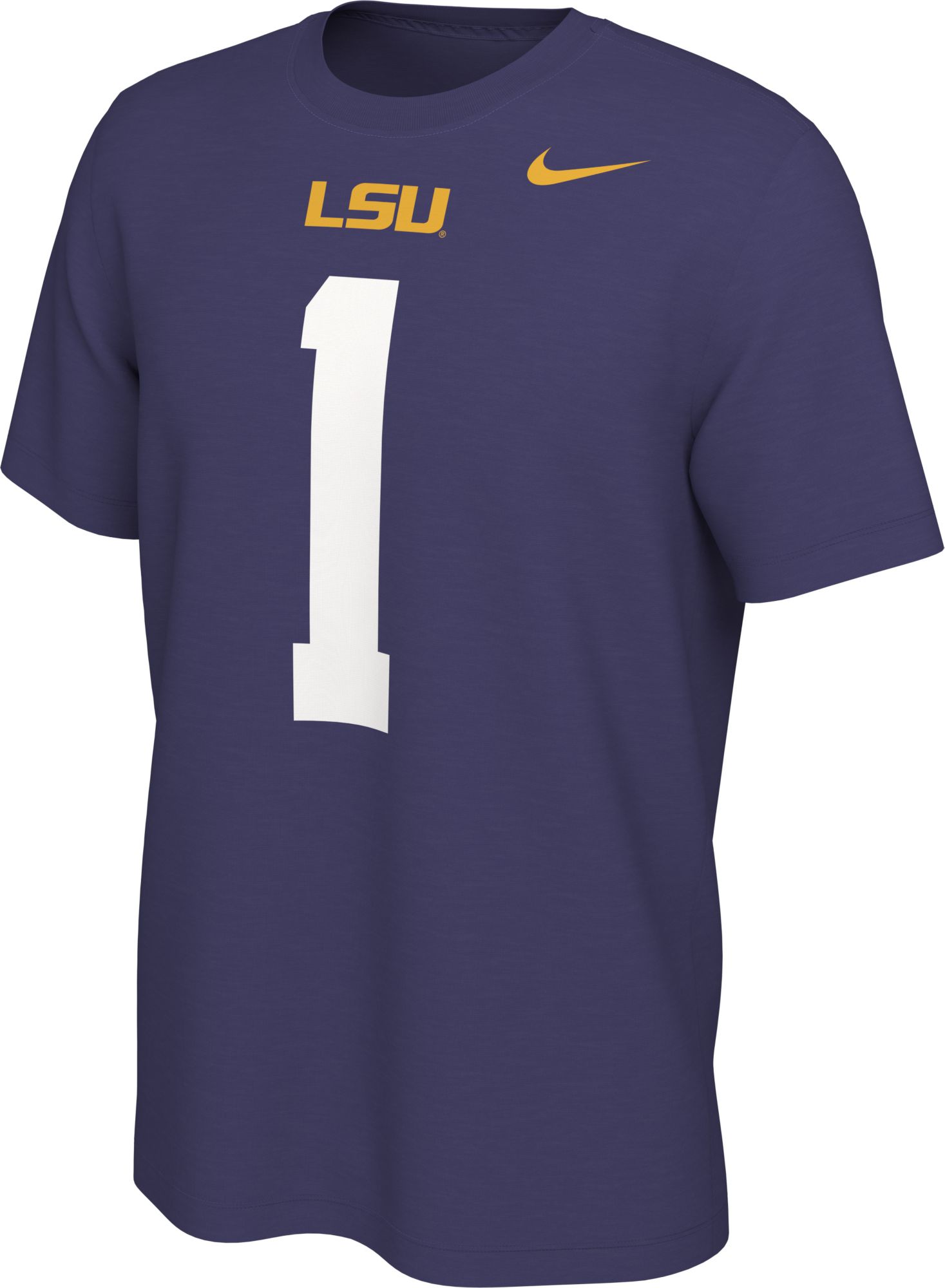 Nike Men's LSU Tigers Ja'Marr Chase #1 Purple Football Jersey T-Shirt product image