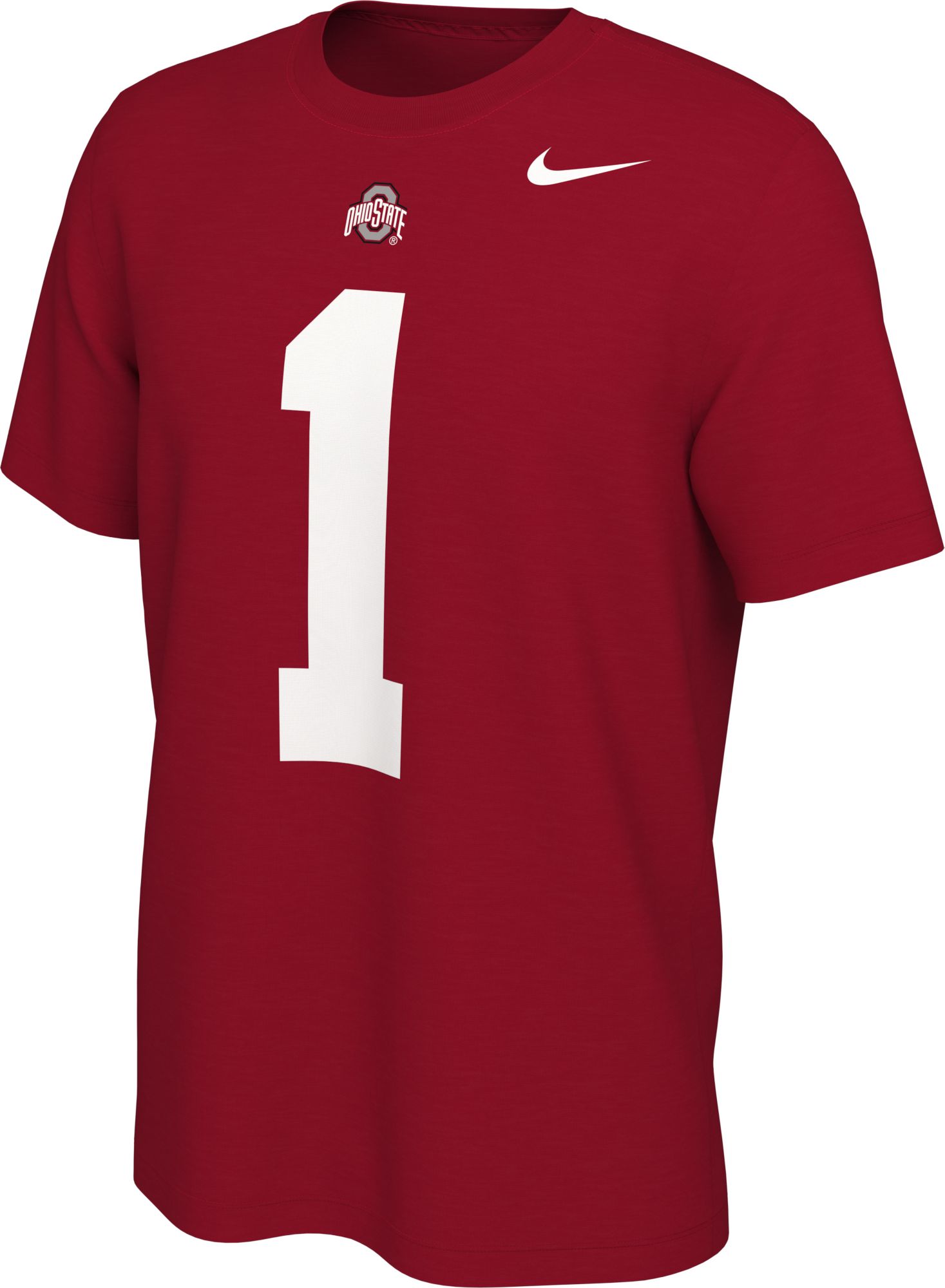 Nike Men's Ohio State Buckeyes Justin Fields #1 Scarlet Football Jersey T-Shirt product image