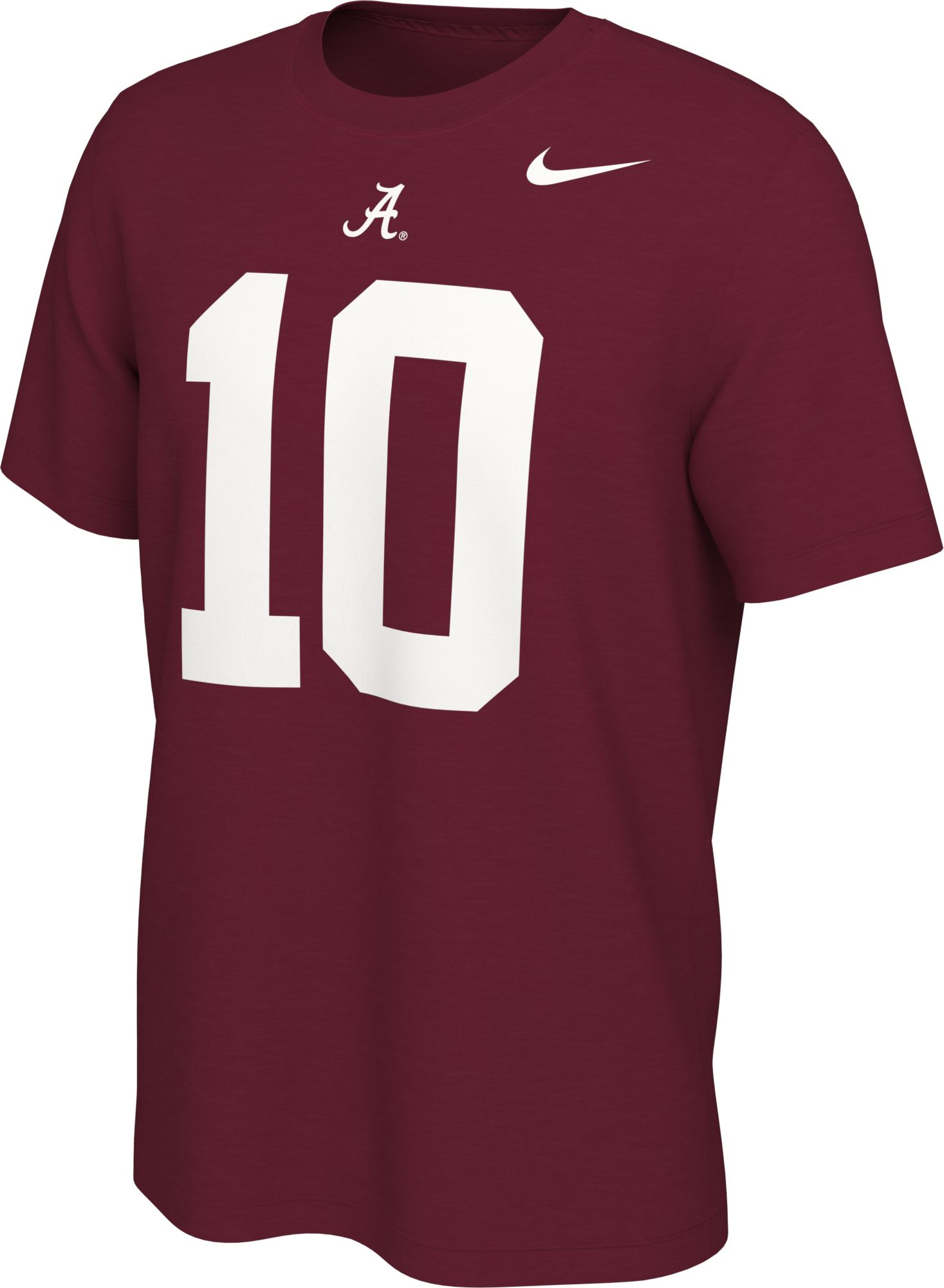 Nike Men's Alabama Crimson Tide Mac Jones #10 Crimson Football Jersey T-Shirt product image