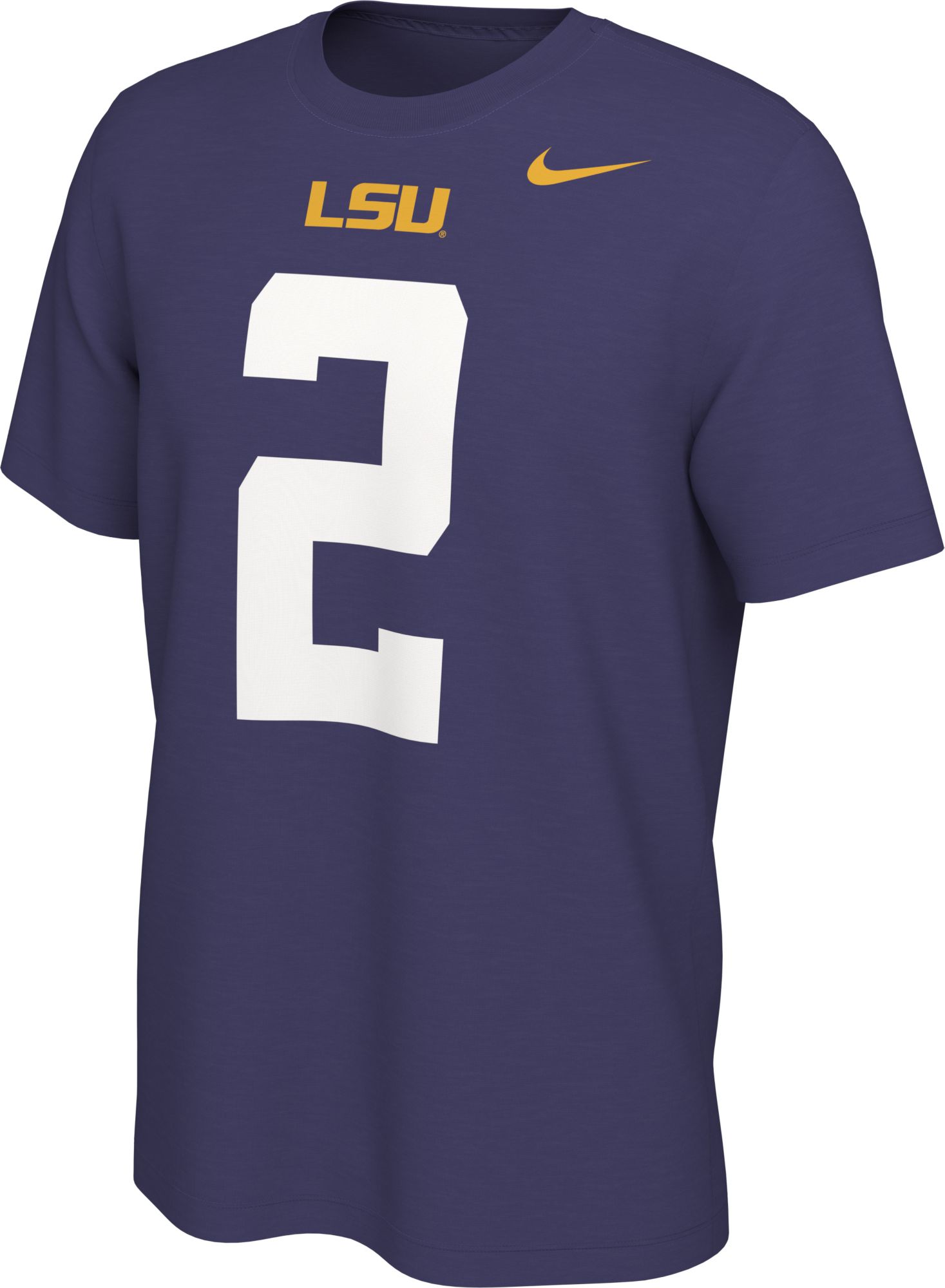 Nike Men's LSU Tigers Justin Jefferson #2 Purple Football Jersey T-Shirt