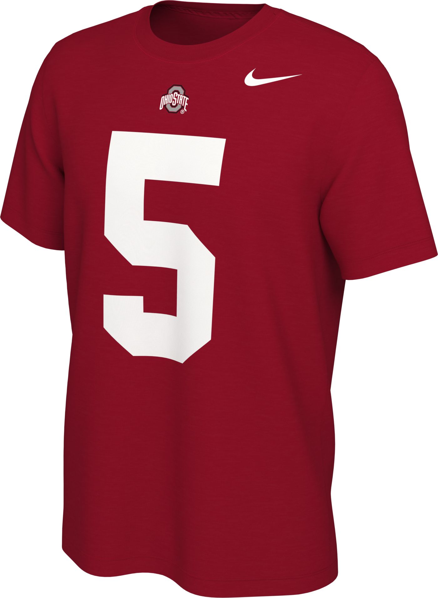 Nike Men s Ohio State Buckeyes Garrett Wilson 5 Scarlet Football Jersey T Shirt Dick s Sporting Goods