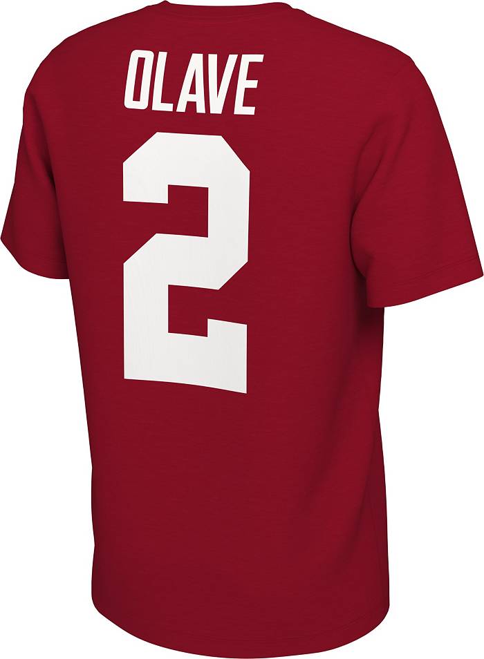 Nike Men's Ohio State Buckeyes Chris Olave #2 Scarlet Football Jersey  T-Shirt