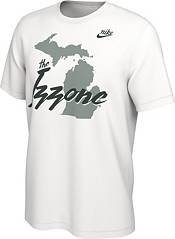 Nike Men's Michigan State Spartans Official 2022-23 Basketball Izzone Student Body White T-Shirt product image