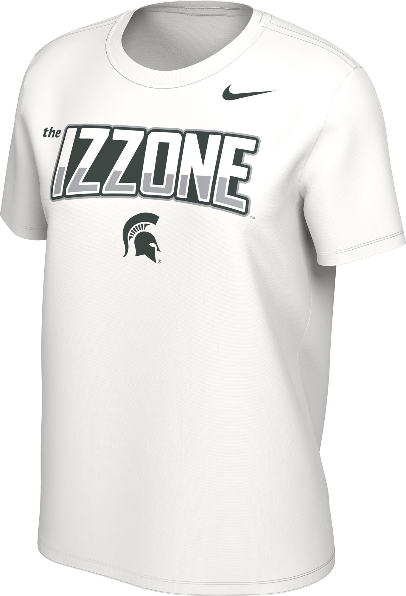 Nike Women's Michigan State Spartans White 'The Izzone' Core Cotton T-Shirt