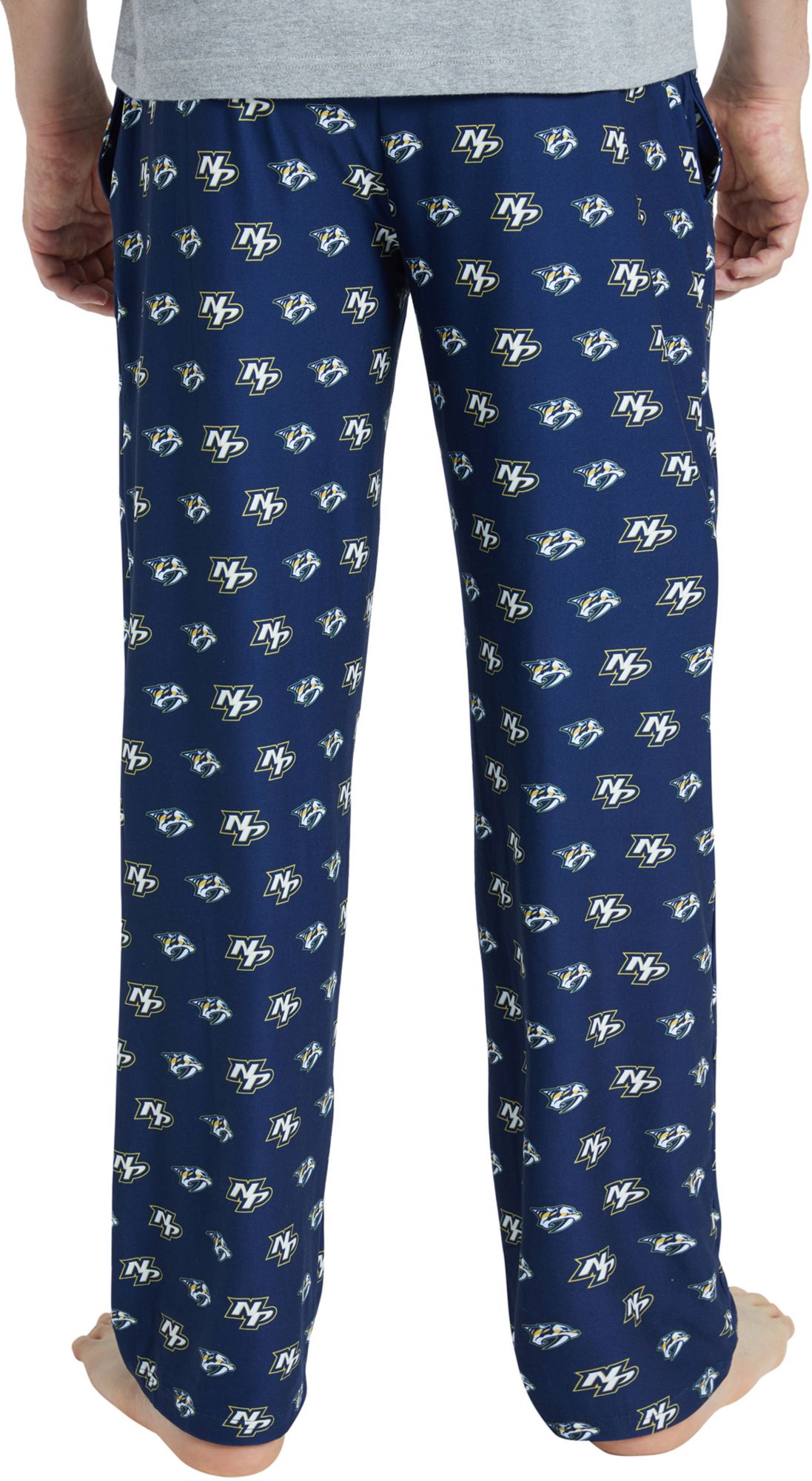 College Concepts Men's Nashville Predators Navy All Over Print Pants