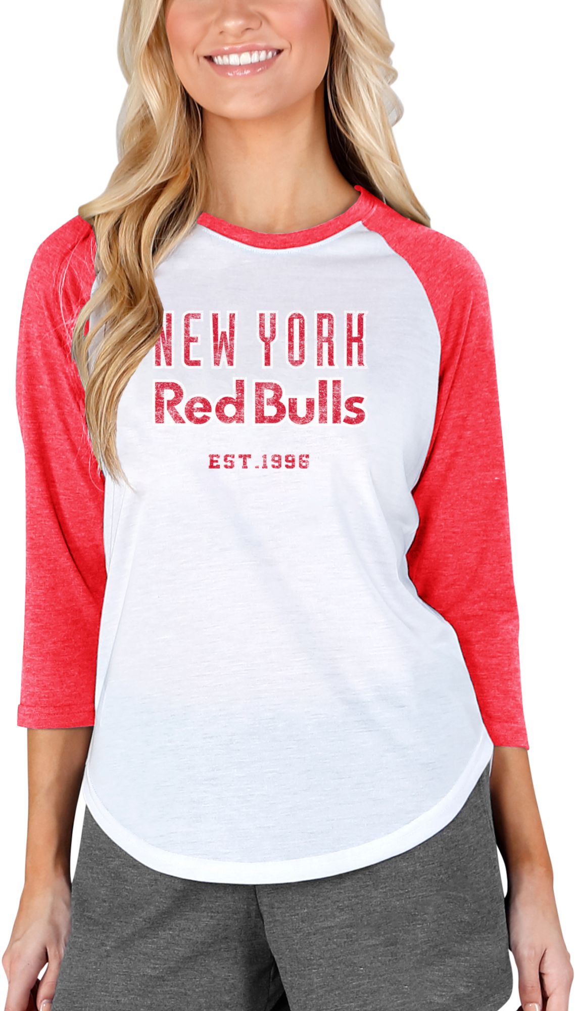Concepts Sport Women's New York Red Bulls Crescent White Long Sleeve Top product image