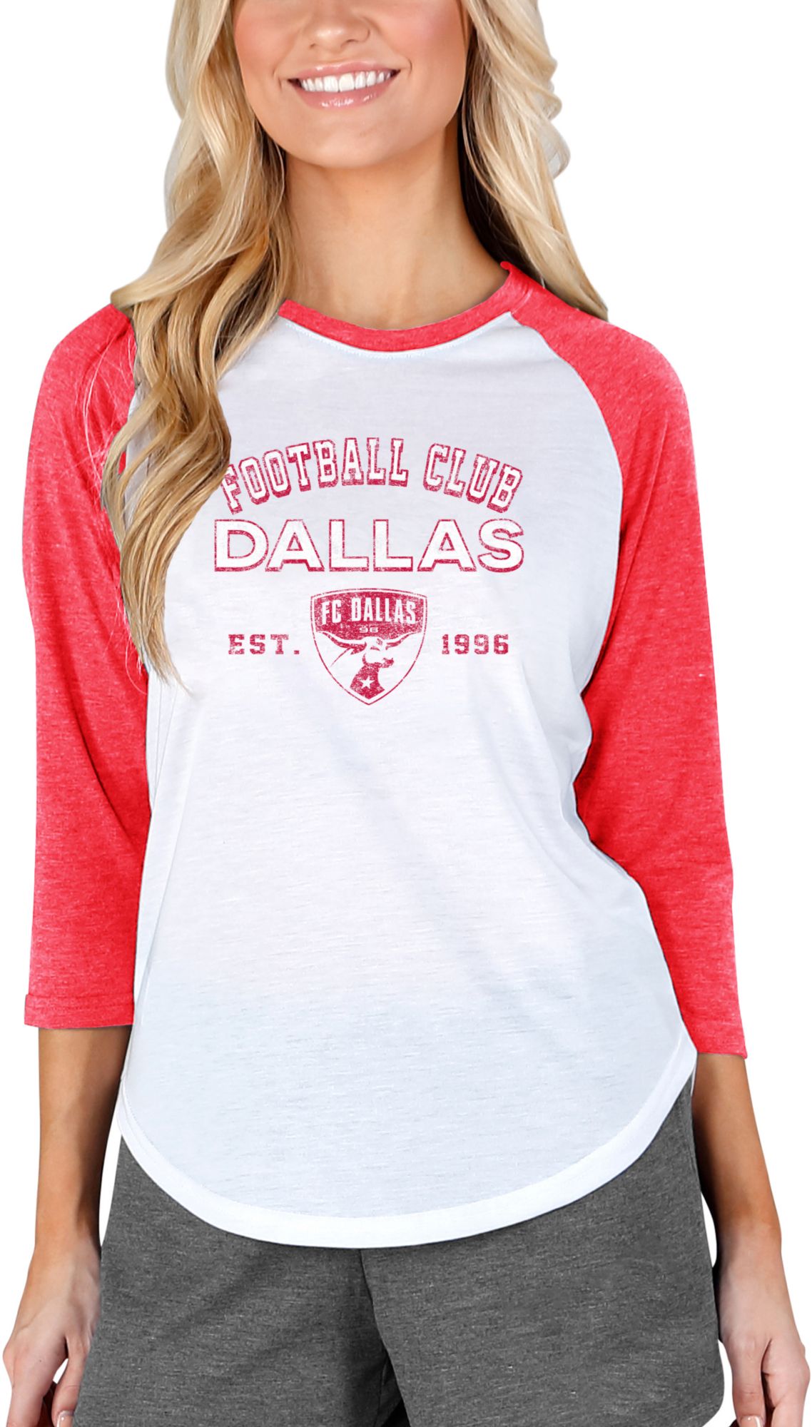 Concepts Sport Women's FC Dallas Crescent White Long Sleeve Top product image