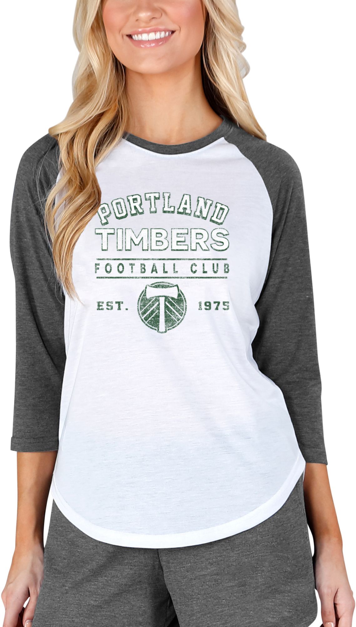 Concepts Sport Women's Portland Timbers Crescent White Long Sleeve Top product image