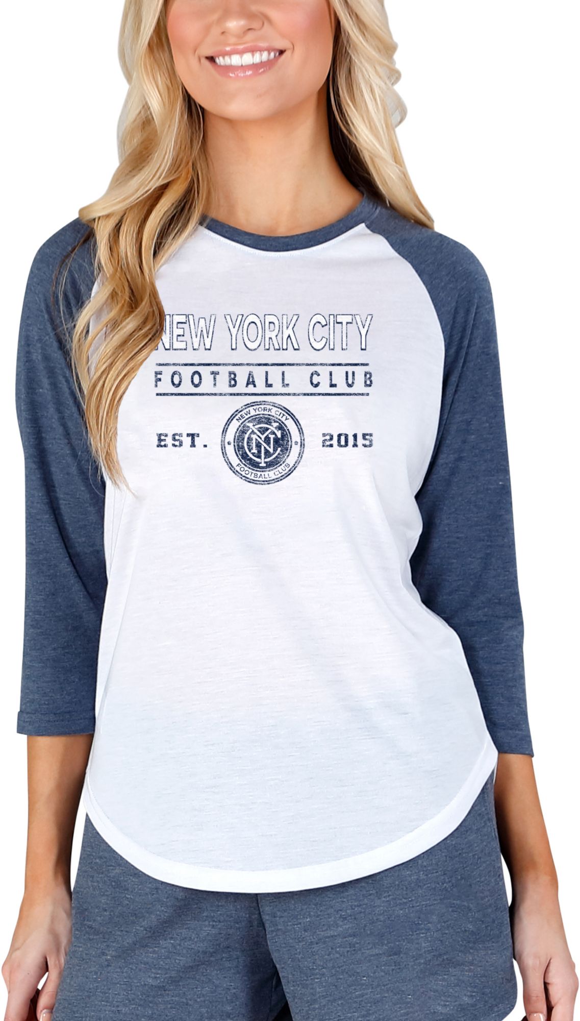 Concepts Sport Women's New York City FC Crescent White Long Sleeve Top product image