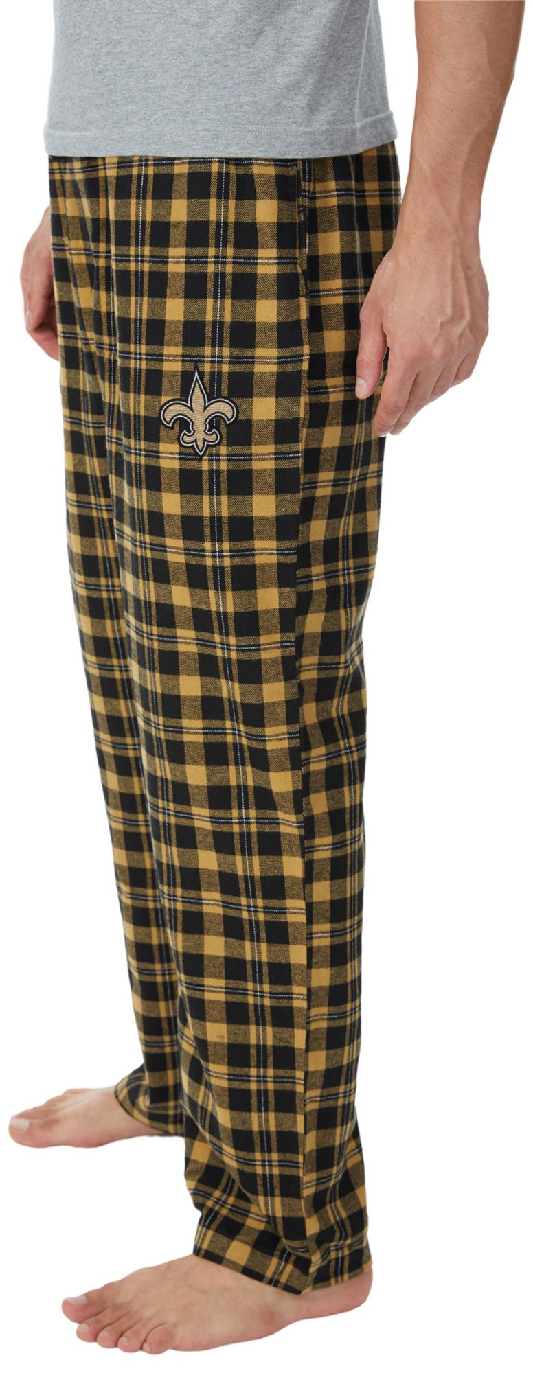 Concepts Sport Men's New Orleans Saints Black Hawthorn Flannel Sleep Pants product image