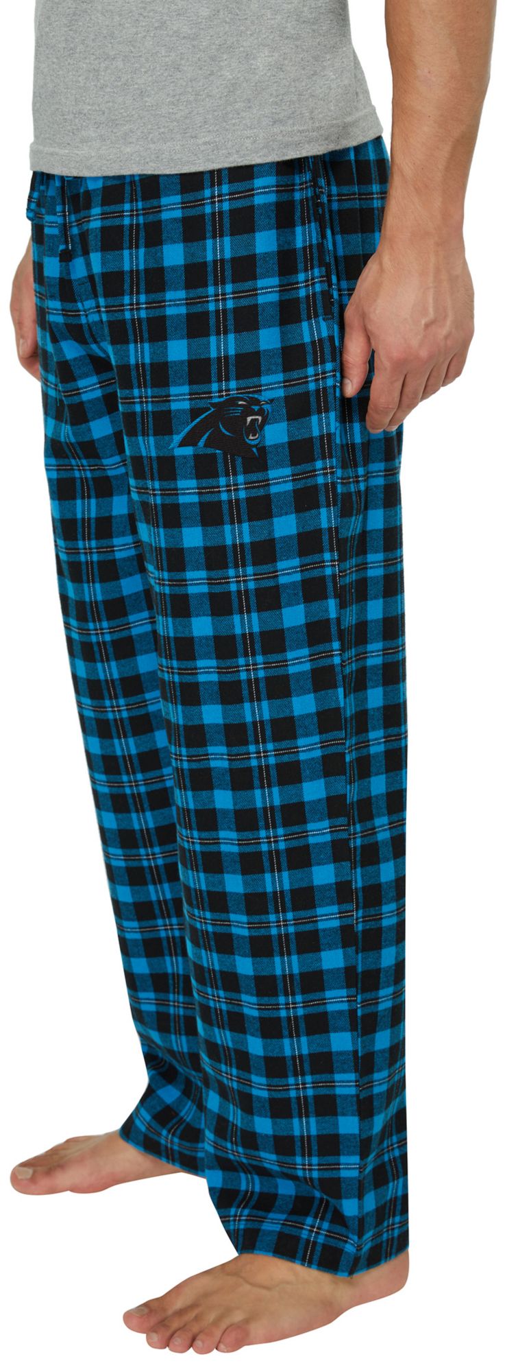 Concepts Sport Men's Carolina Panthers Black Hawthorn Flannel Sleep Pants product image