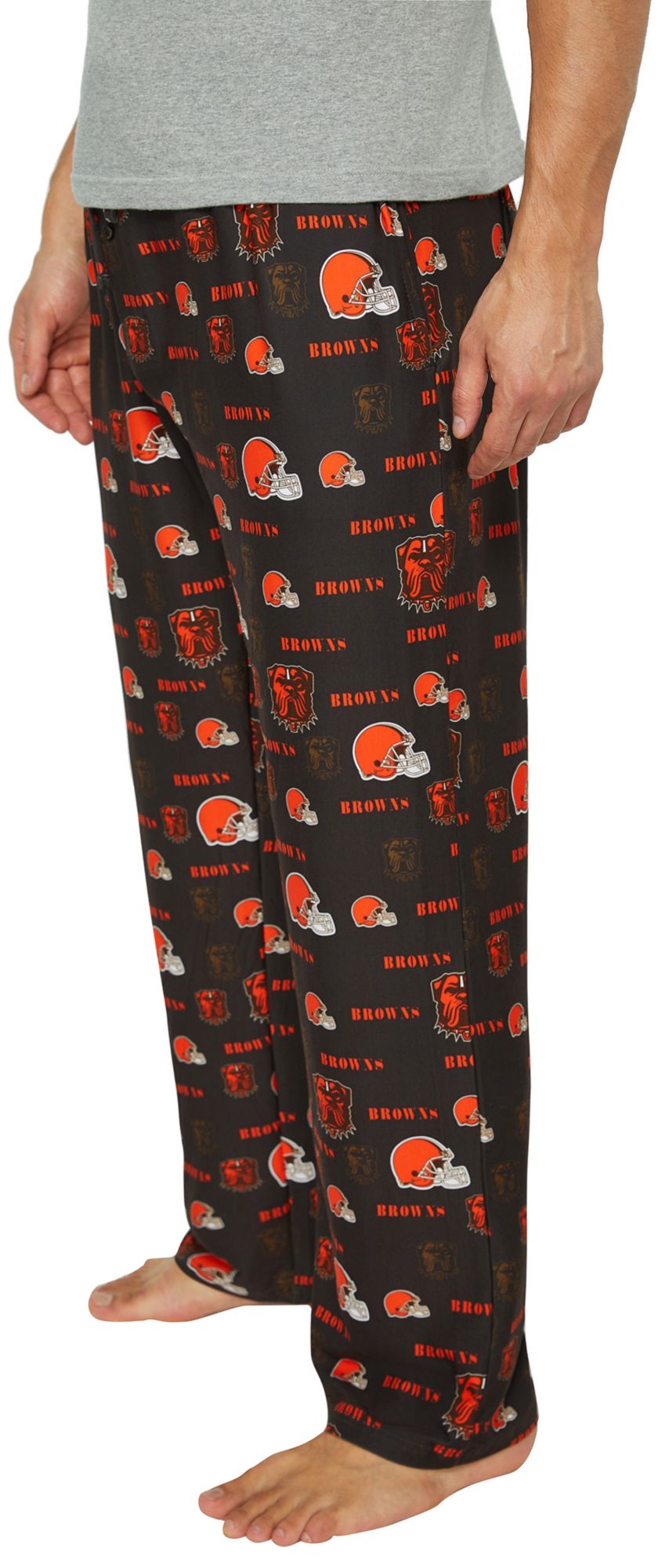 Concepts Sport Men's Cleveland Browns Brown Mosaic All Over Print Sleep Pants product image