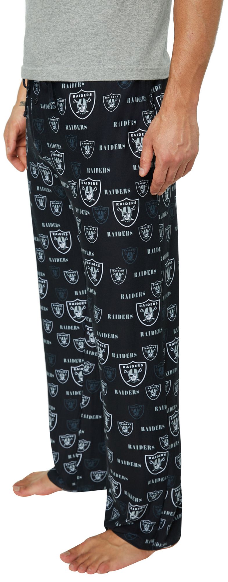 Concepts Sport Men's Las Vegas Raiders Black Mosaic All Over Print Sleep Pants product image