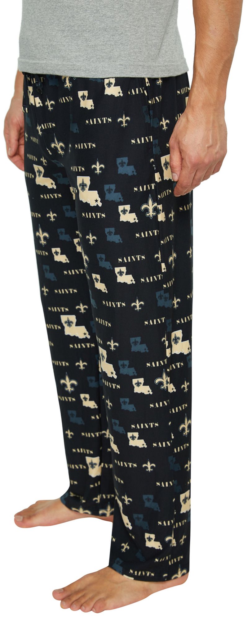 Concepts Sport Men's New Orleans Saints Black Mosaic All Over Print Sleep Pants product image