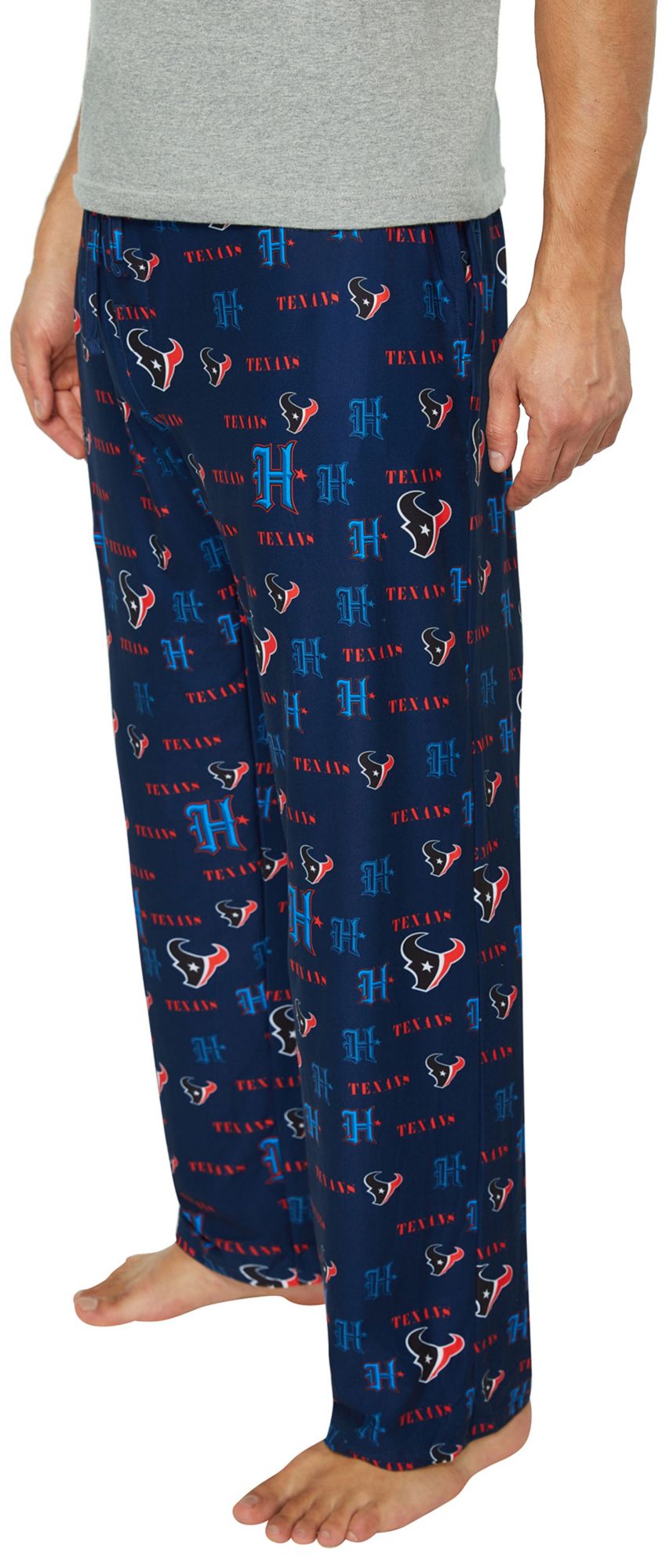 Concepts Sport Men's Houston Texans Navy Mosaic All Over Print Sleep Pants product image