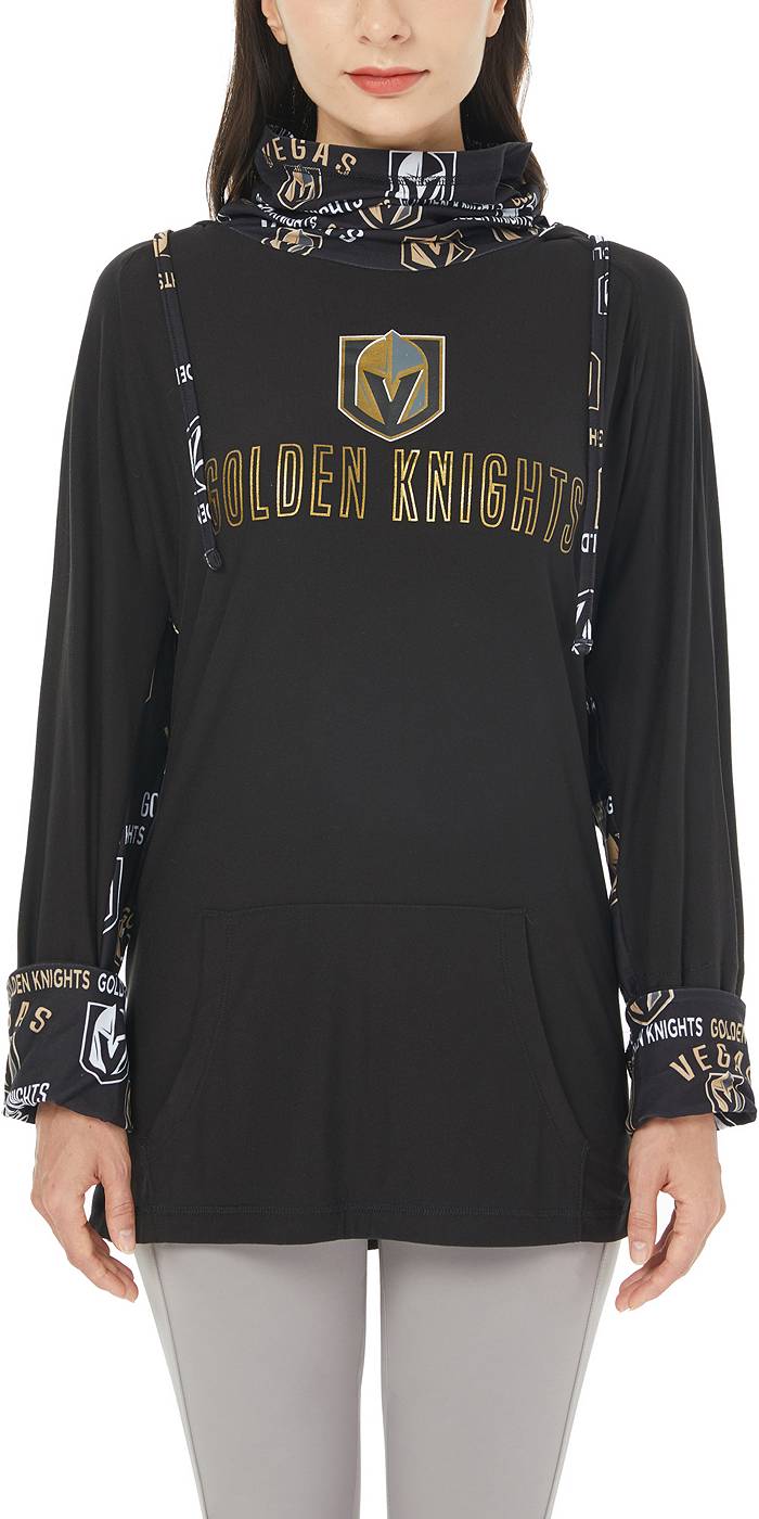 Fanatics NHL Women's Las Vegas Golden Knights Iconic Athena Black Lace-Up T-Shirt, Medium