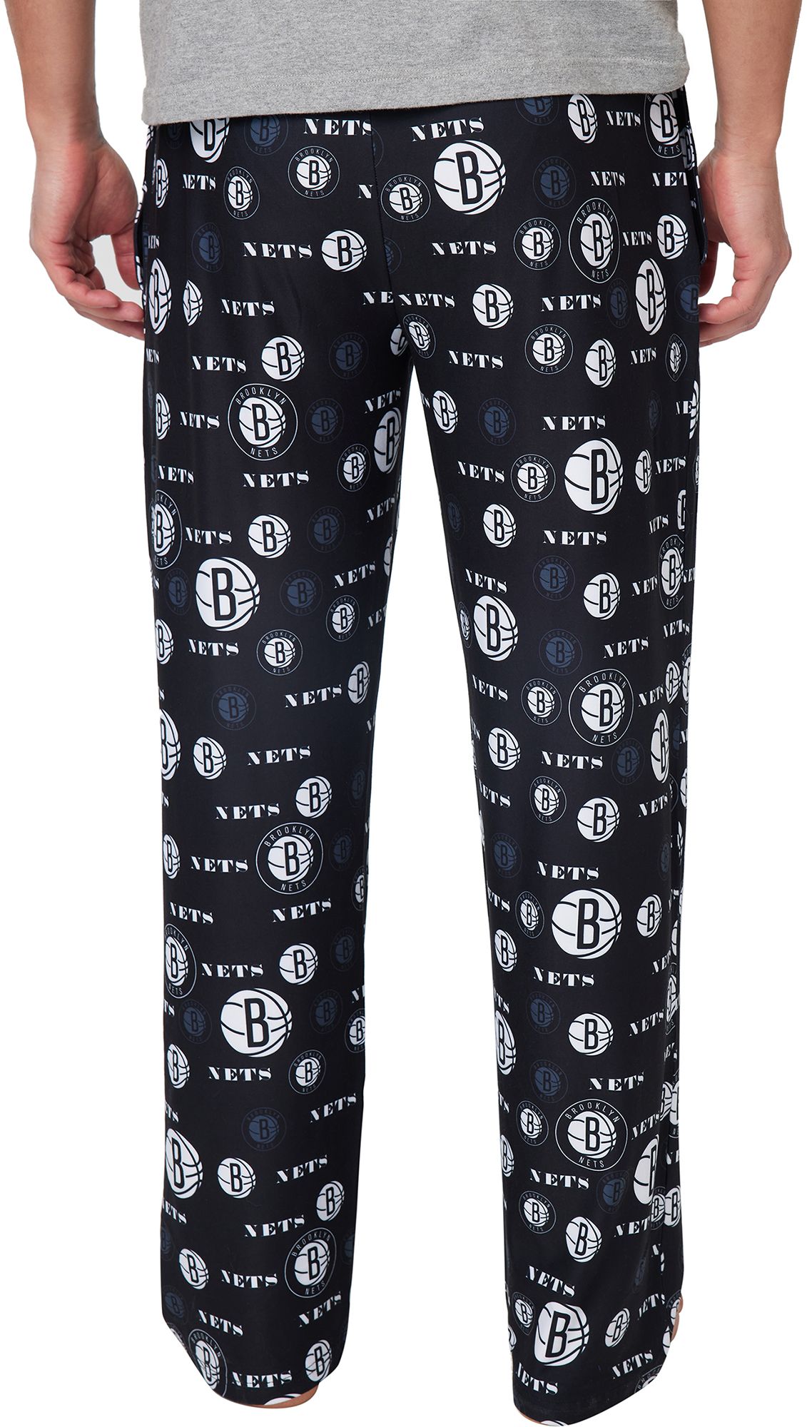 Concepts Sport Men's Brooklyn Nets Black All Over Print Sleep Pants product image