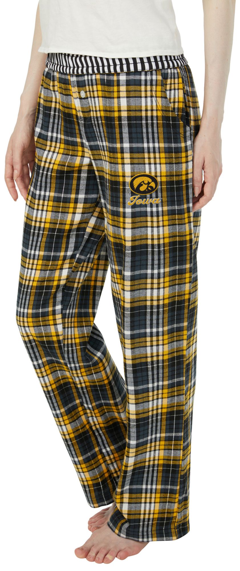 Concepts Sport Women's Iowa Hawkeyes Multi-Plaid Laney Sleep Pants product image