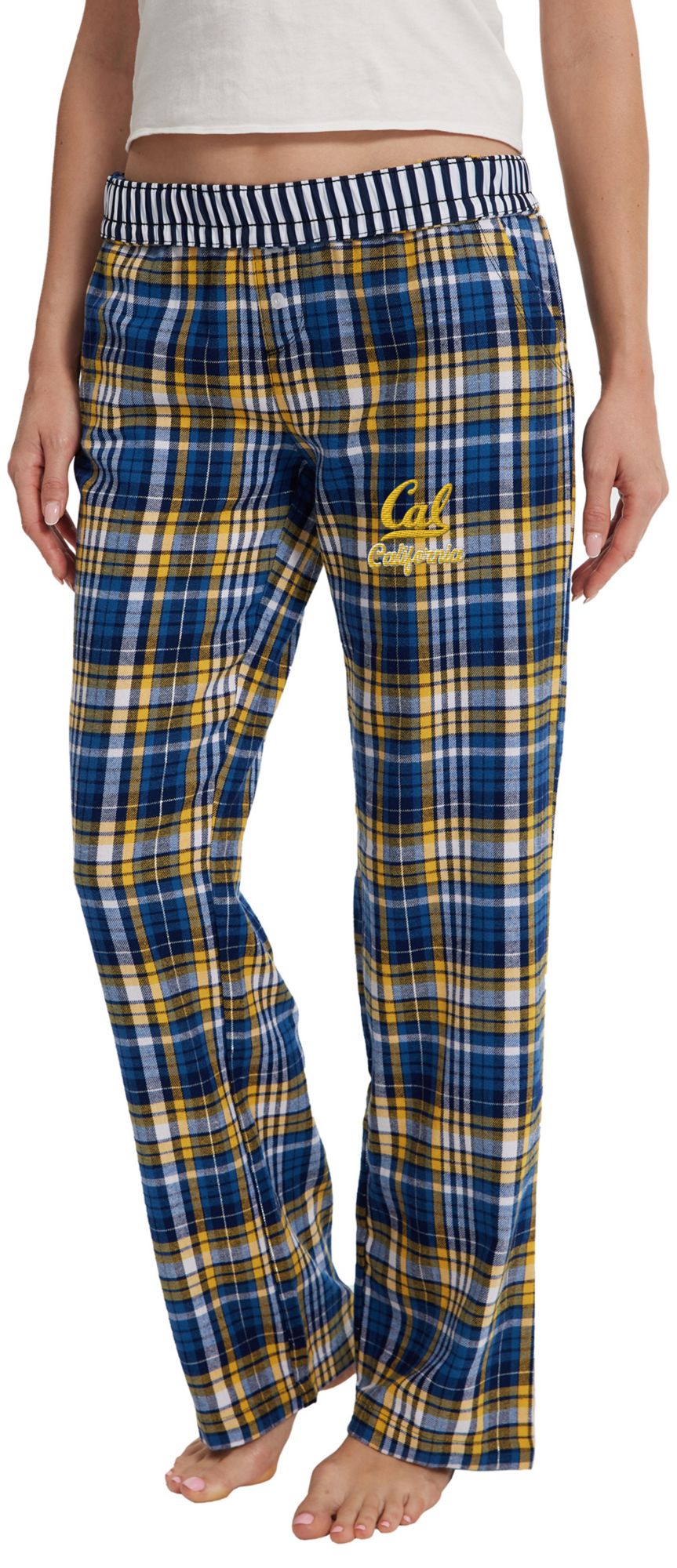 Concepts Sport Women's Cal Golden Bears Multi-Plaid Laney Sleep Pants product image