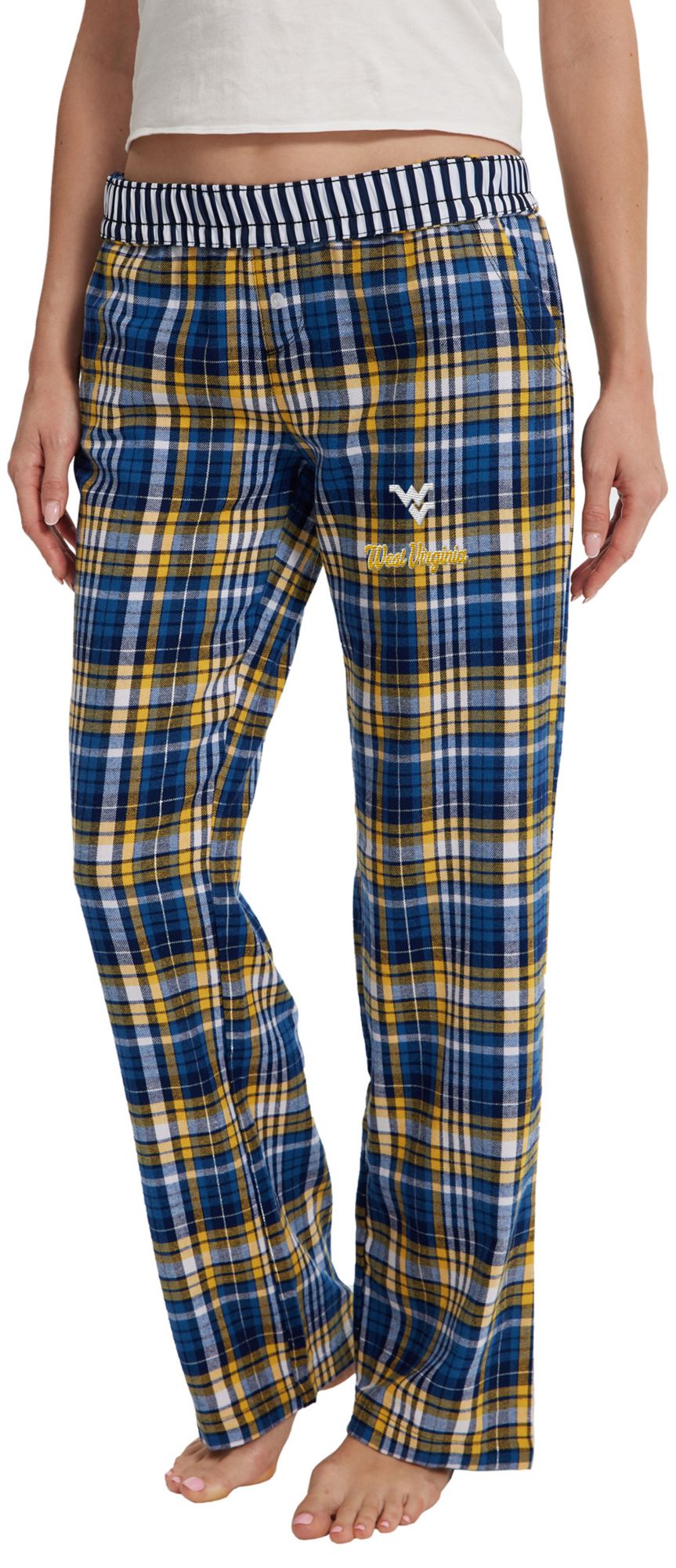 Concepts Sport Women's West Virginia Mountaineers Multi-Plaid Laney Sleep Pants product image