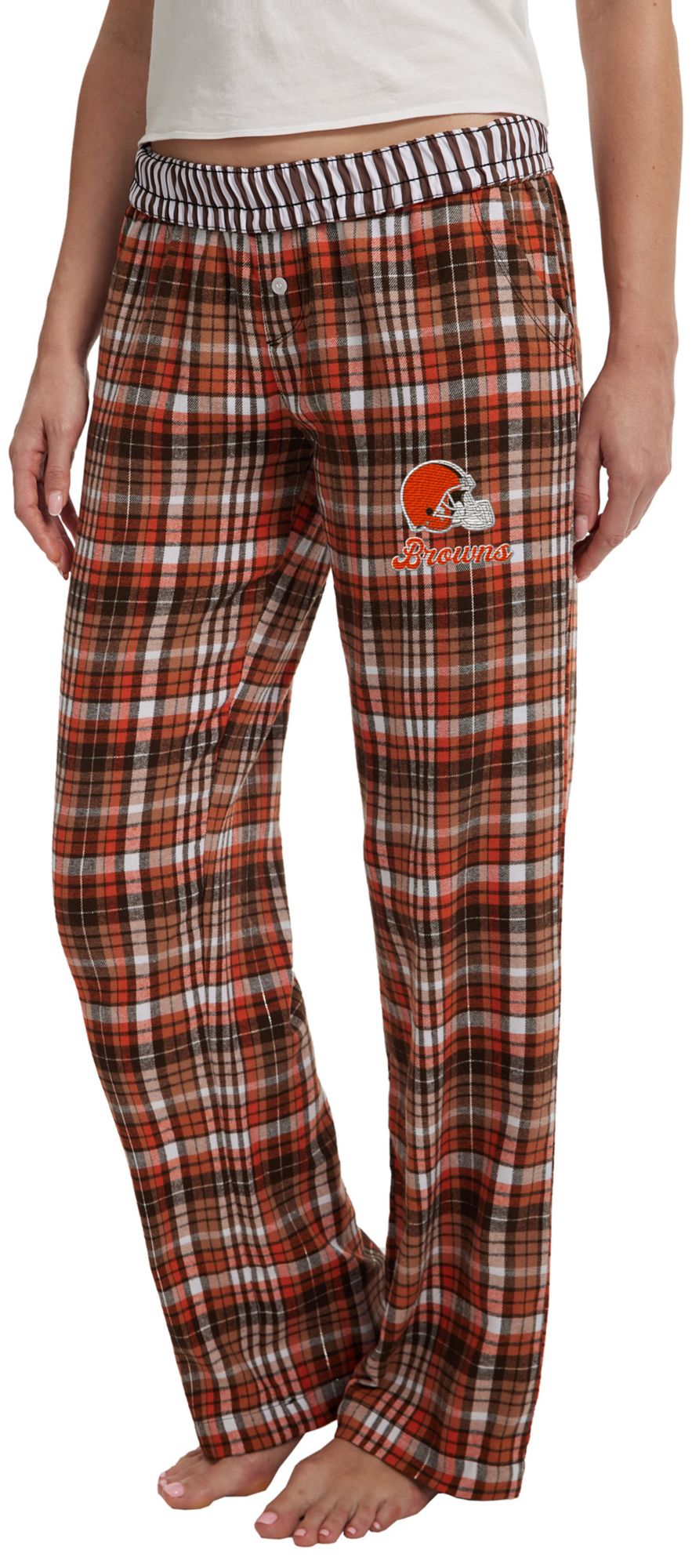 Concepts Sport Women's Cleveland Browns Brown Laney Flannel Sleep Pants product image