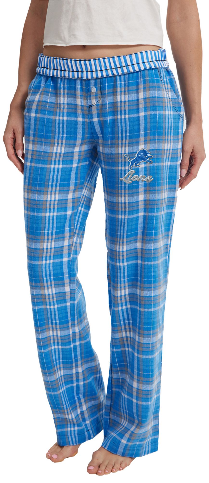Concepts Sport Women's Detroit Lions Blue Laney Flannel Sleep Pants product image