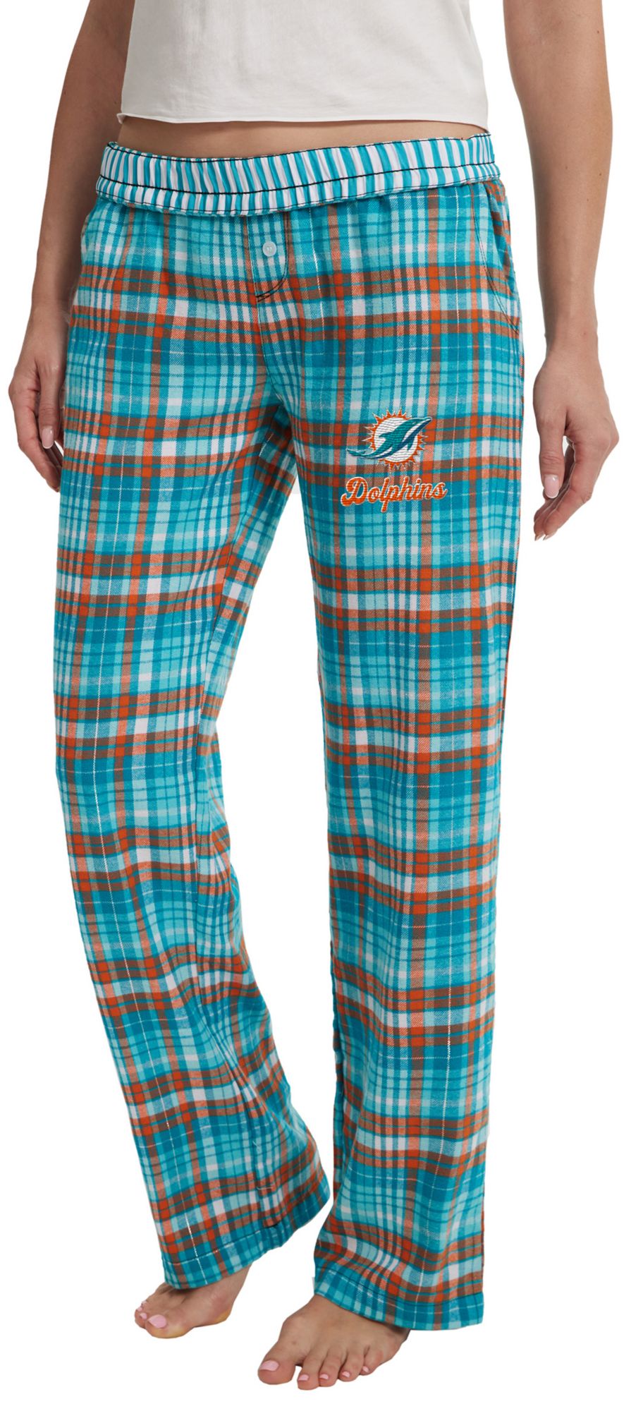 Concepts Sport Women's Miami Dolphins Aqua Laney Flannel Sleep Pants product image