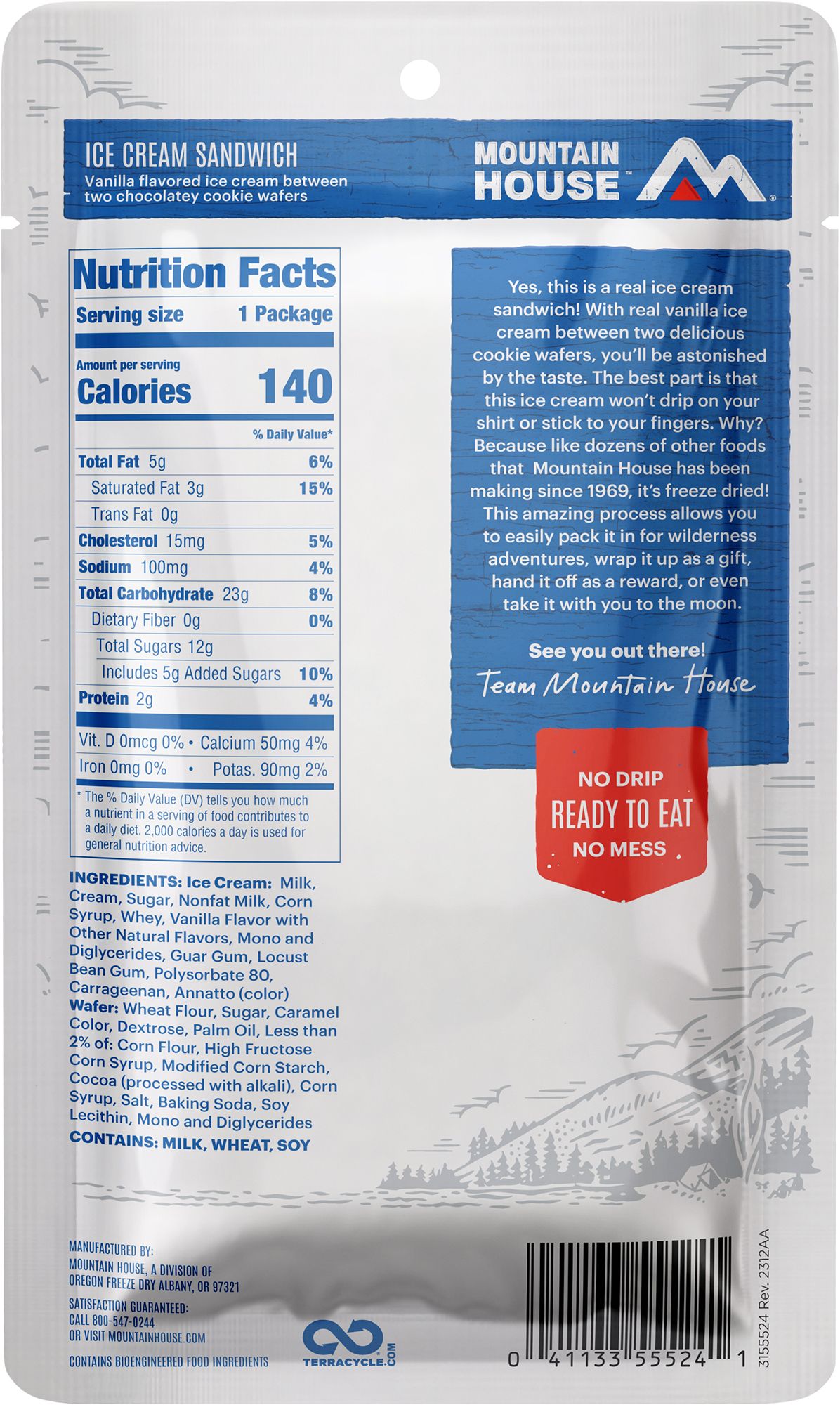 Mountain House Vanilla Ice Cream Sandwich │ Save 10 on 8 or More at DICK'S