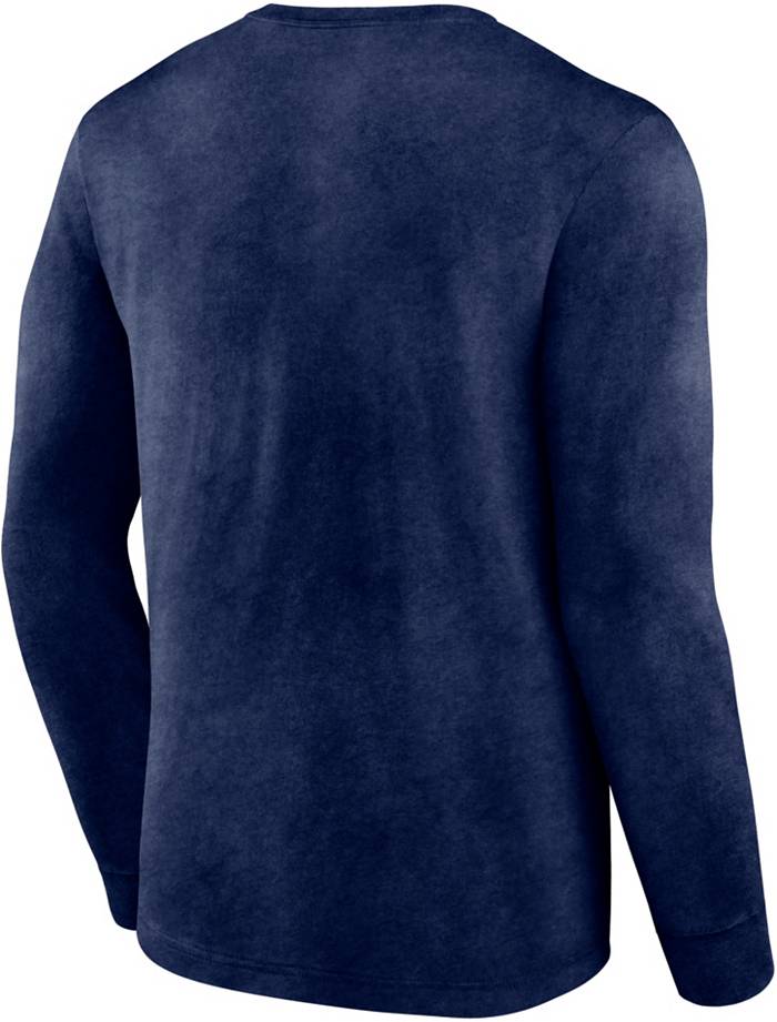 Fanatics NHL Nashville Predators Vintage Bi-Blend Navy Long Sleeve Shirt, Men's, XXL, Blue