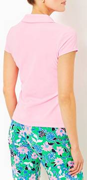 Frida Scallop Polo UPF 50 Plus – Splash of Pink - Your Lilly Pulitzer Store