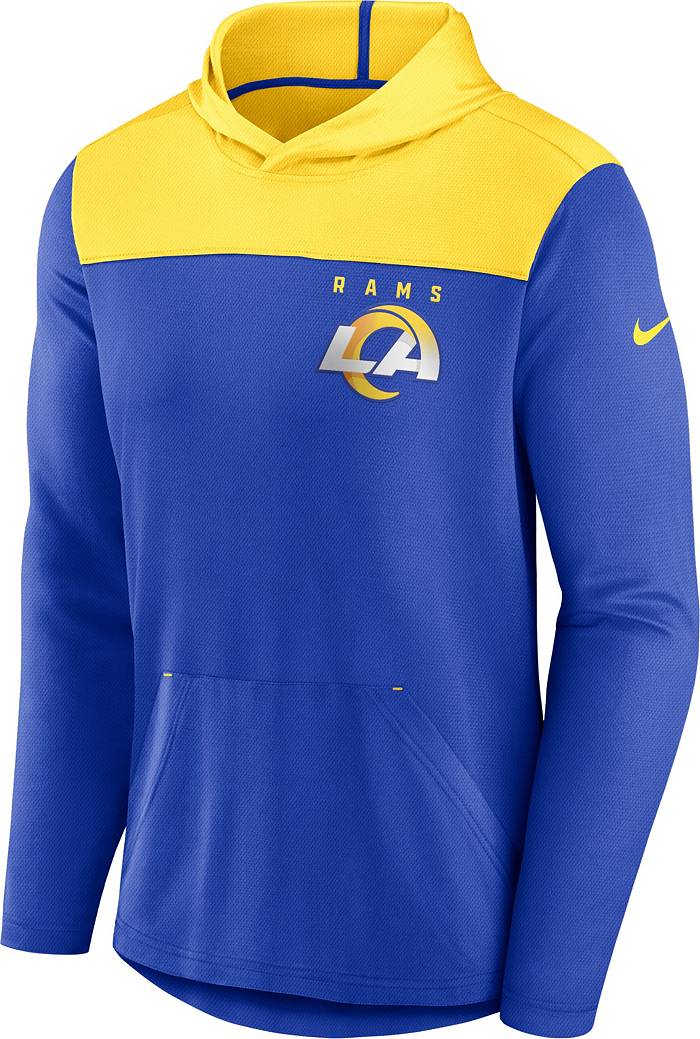 Nike Men's Los Angeles Rams Alternate Royal Hooded Long Sleeve T-Shirt