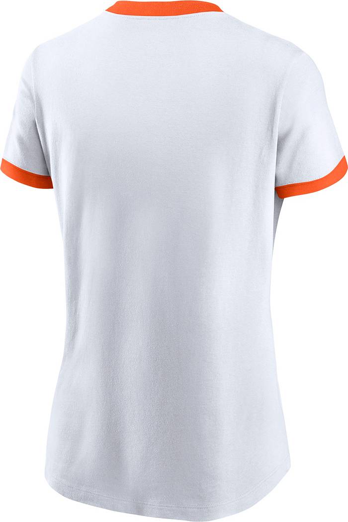 Denver Broncos Throwback Striped T-Shirt, Gray - Size: S, NFL by New Era