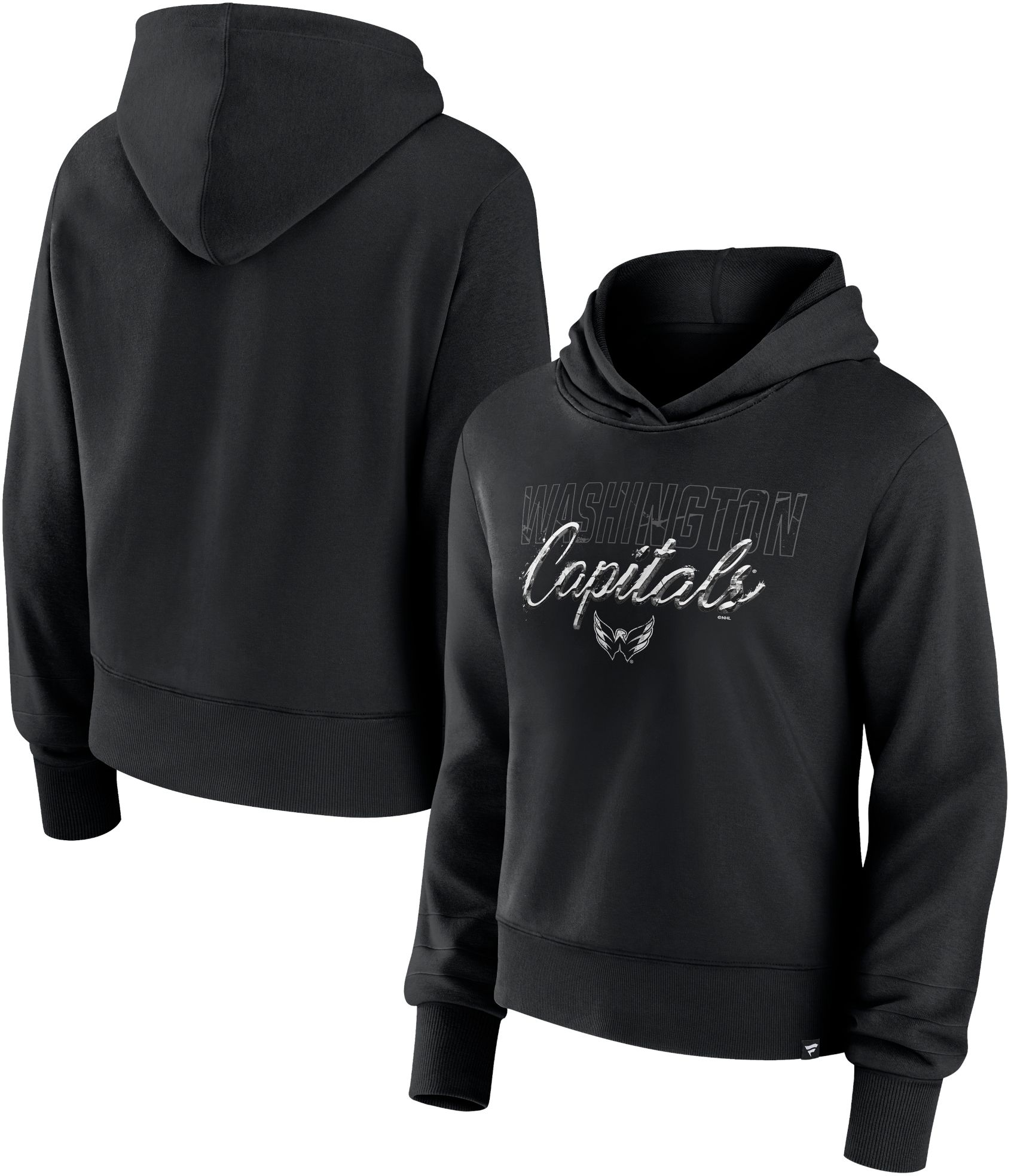 NHL Women's Washington Capitals Iced Out Black Pullover Hoodie