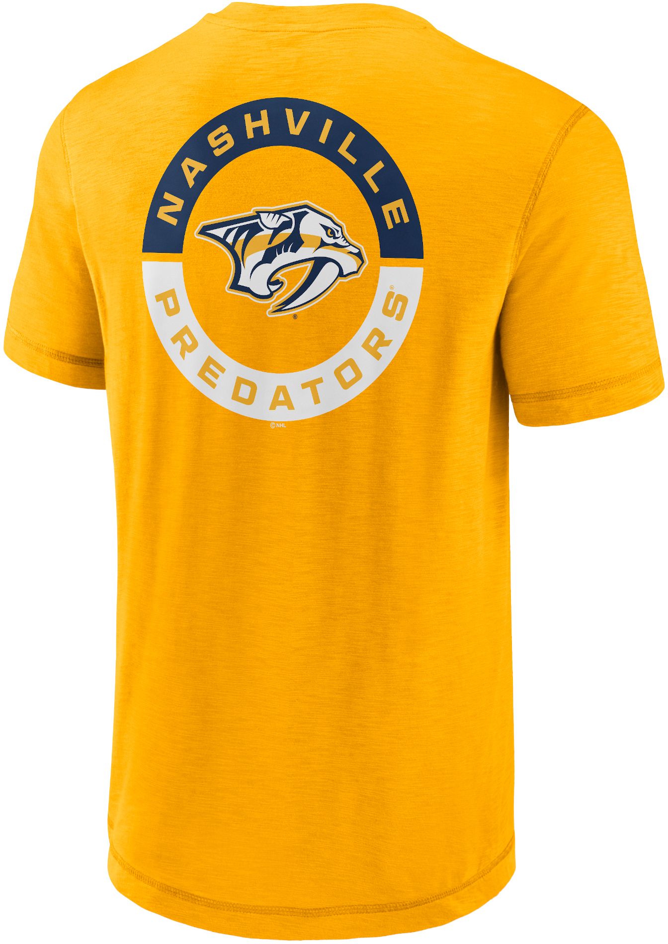 NHL Nashville Predators 2-Hit Logo Gold T-Shirt