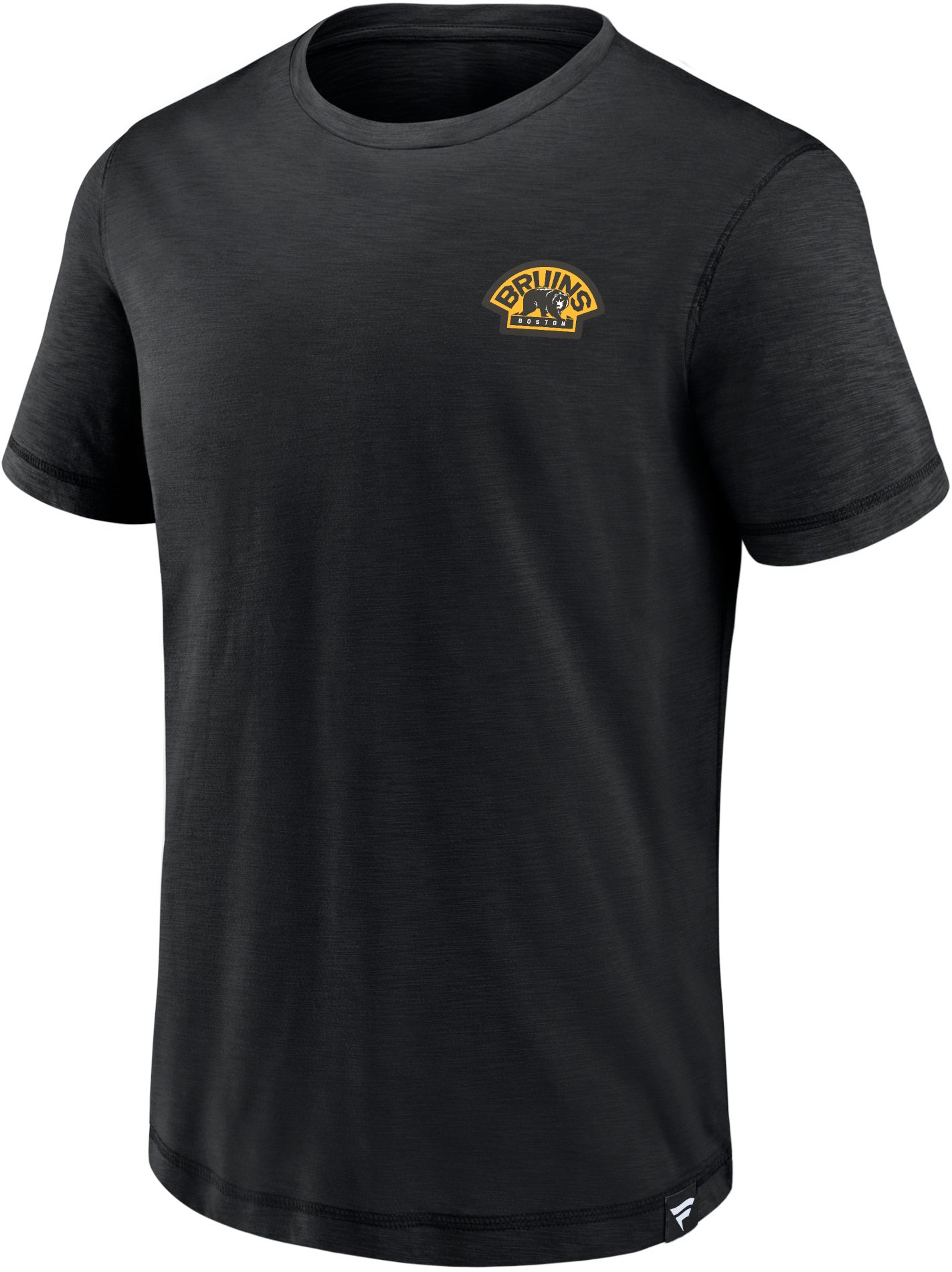 NHL Boston Bruins 2-Hit Logo Black T-Shirt