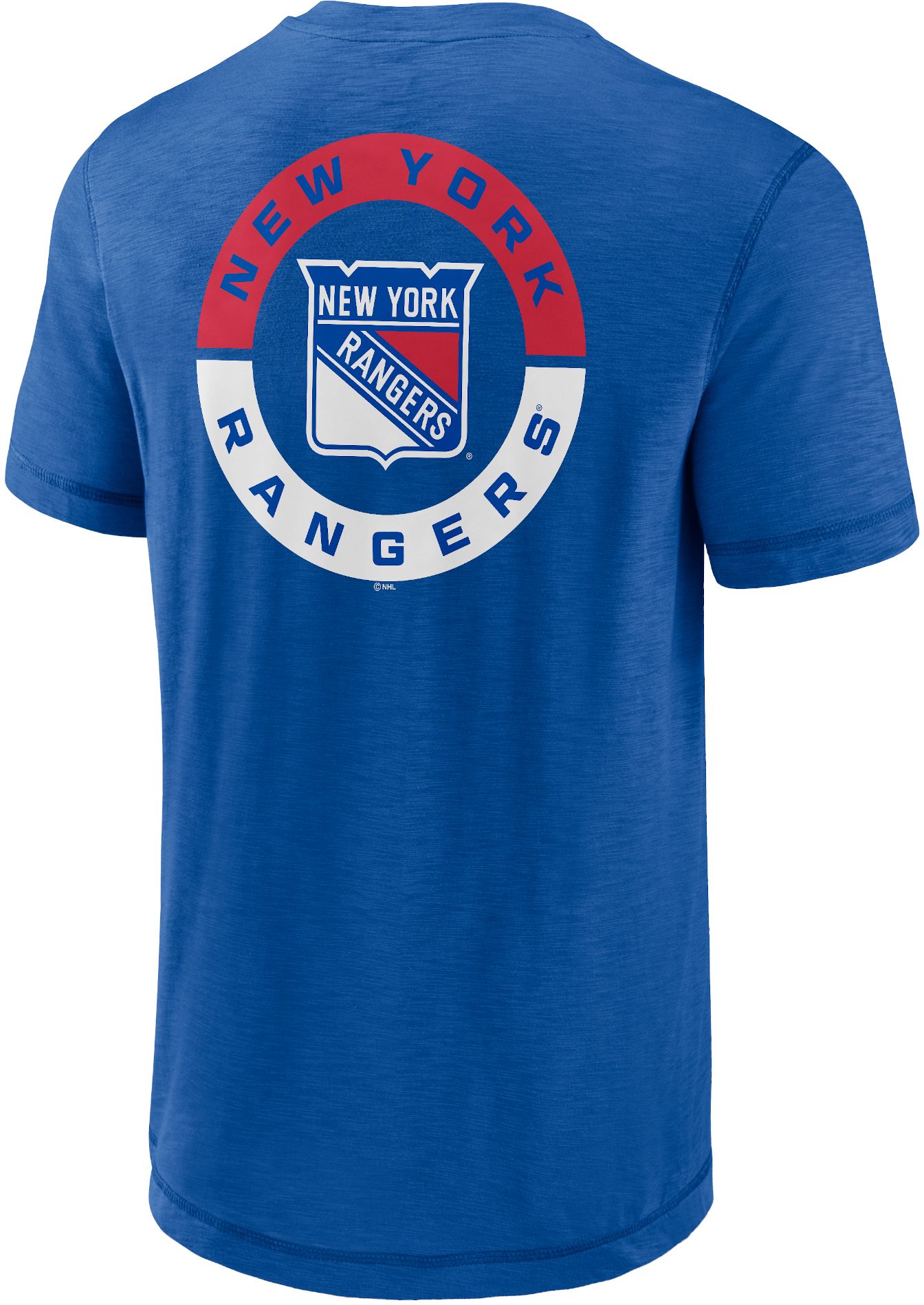 NHL New York Rangers 2-Hit Logo Blue T-Shirt