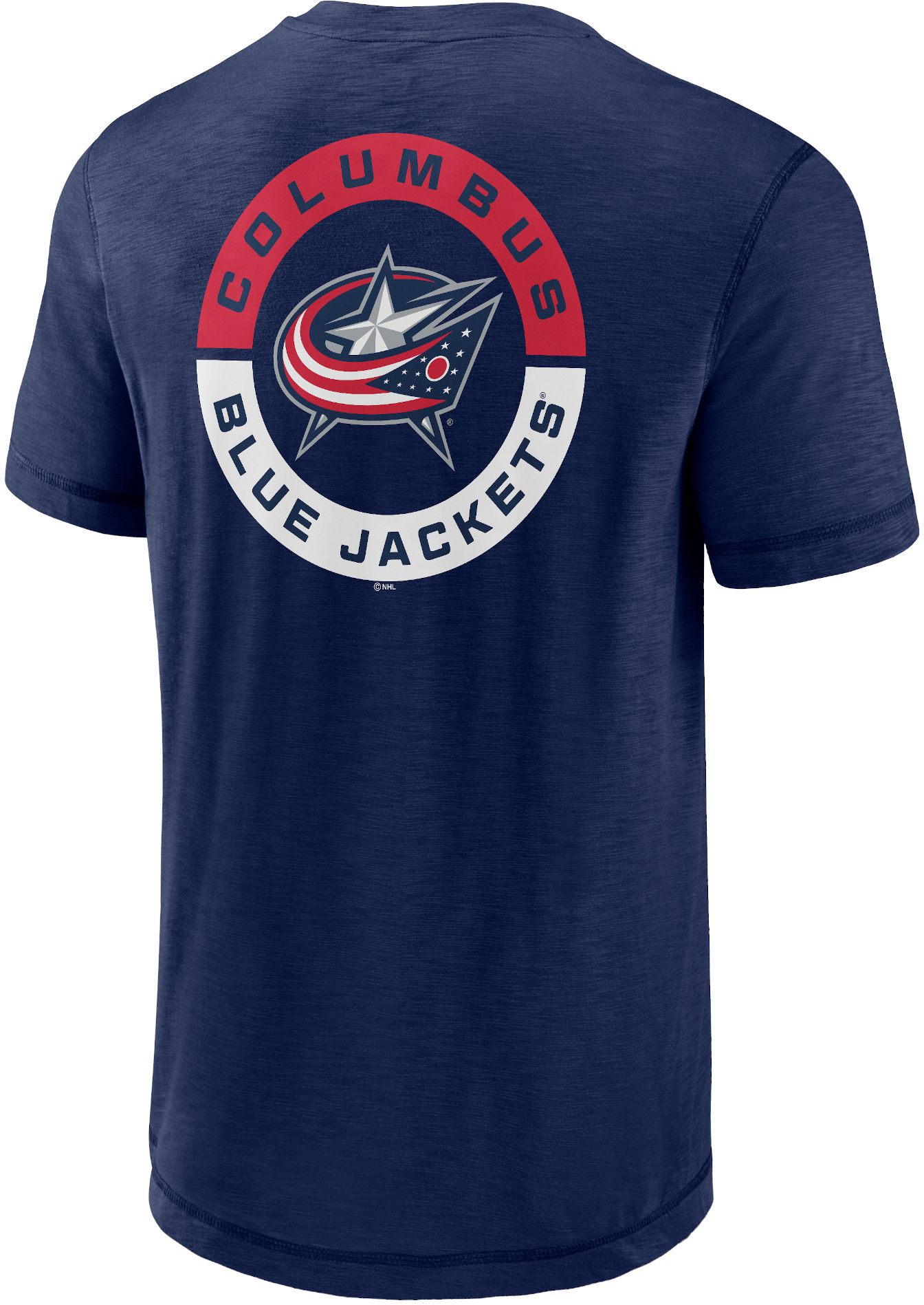 NHL Columbus Blue Jackets 2-Hit Logo Navy T-Shirt