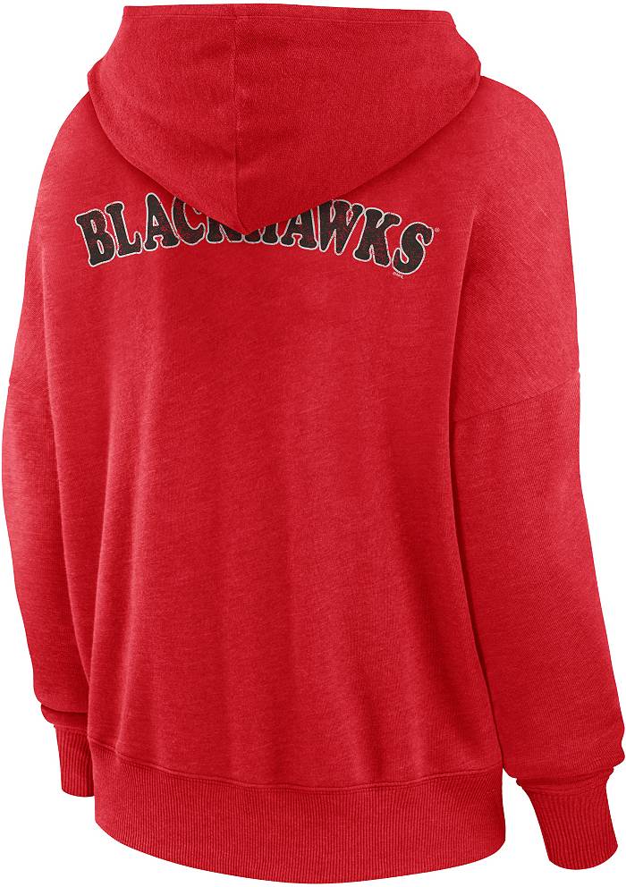 Buy the Mens Red Chicago Blackhawks Long Sleeve Kangaroo Pockets