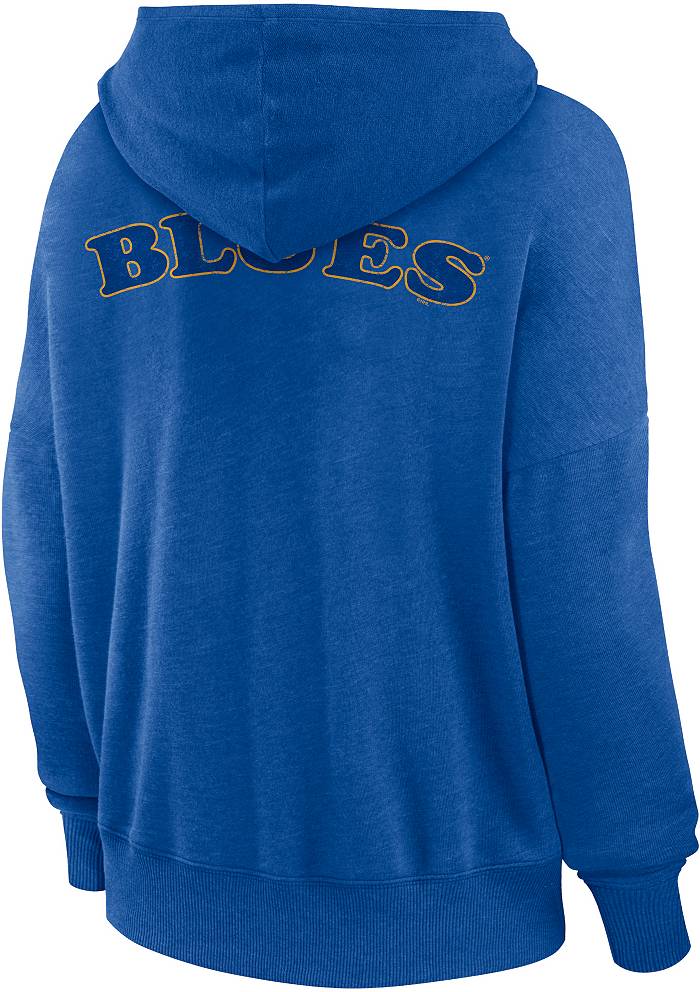 NHL St. Louis Blues Girls' Long Sleeve Poly Fleece Hooded Sweatshirt - S