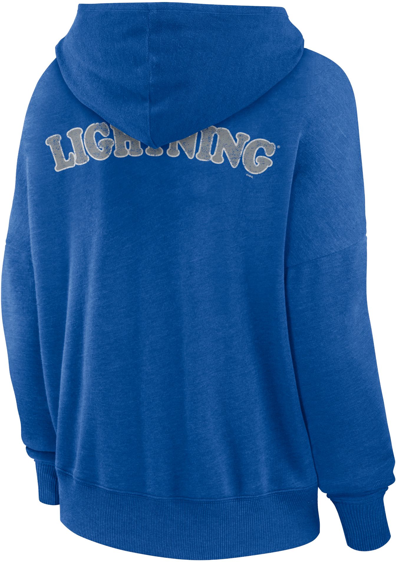 NHL Women's Tampa Bay Lightning Snow Wash Blue Pullover Hoodie