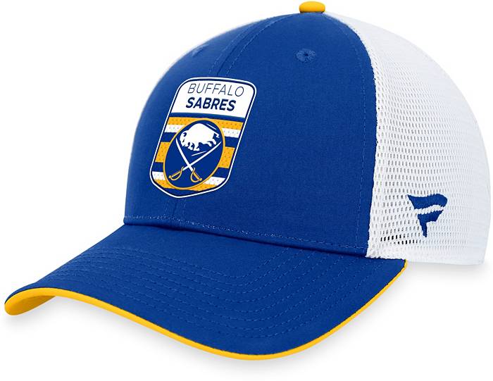 NHL Buffalo Sabres Defender Flex Fit Hat, Men's, Small/Medium, Blue