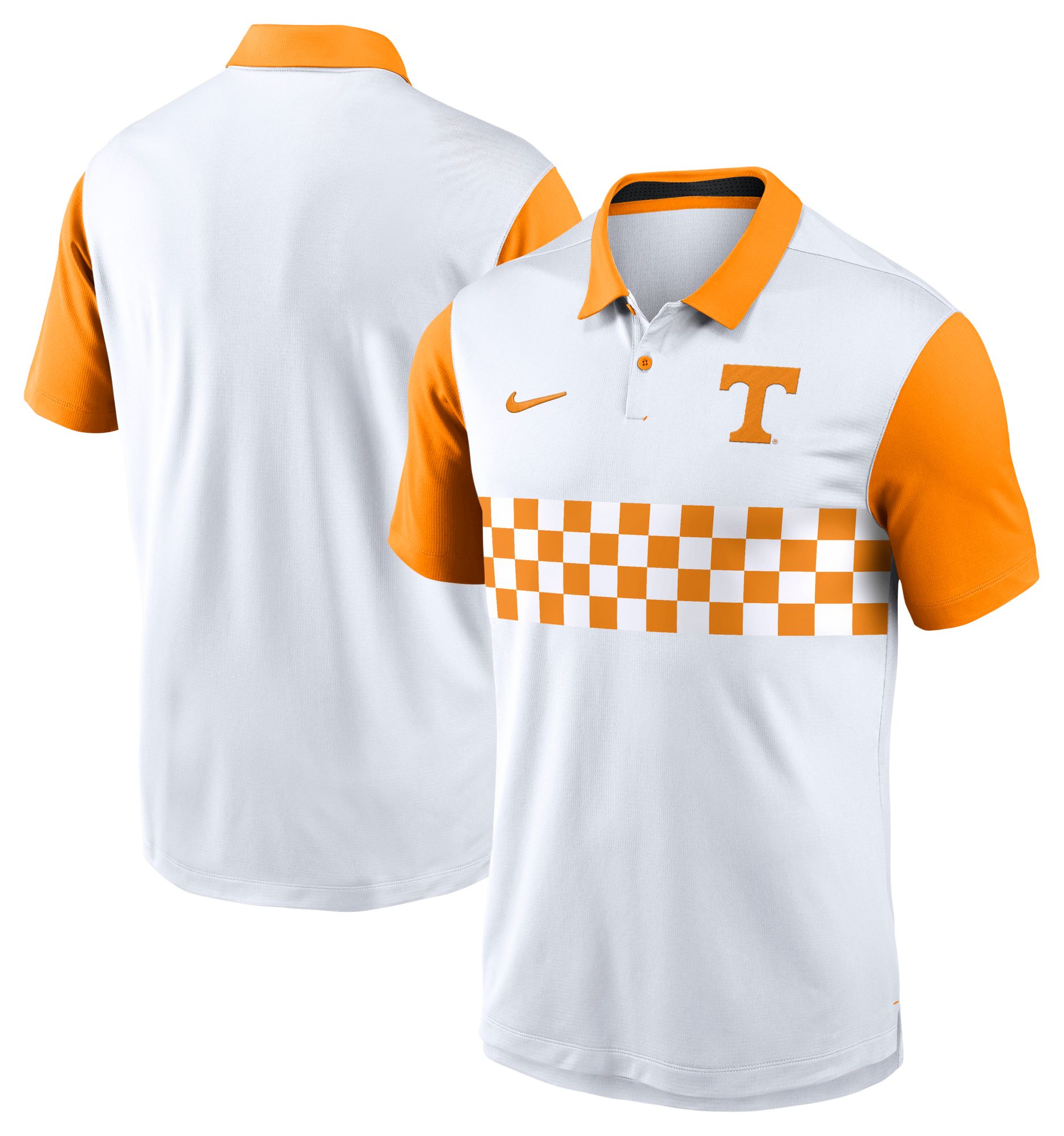 Nike Men's Tennessee Volunteers White/Orange Campus Patterned Polo product image