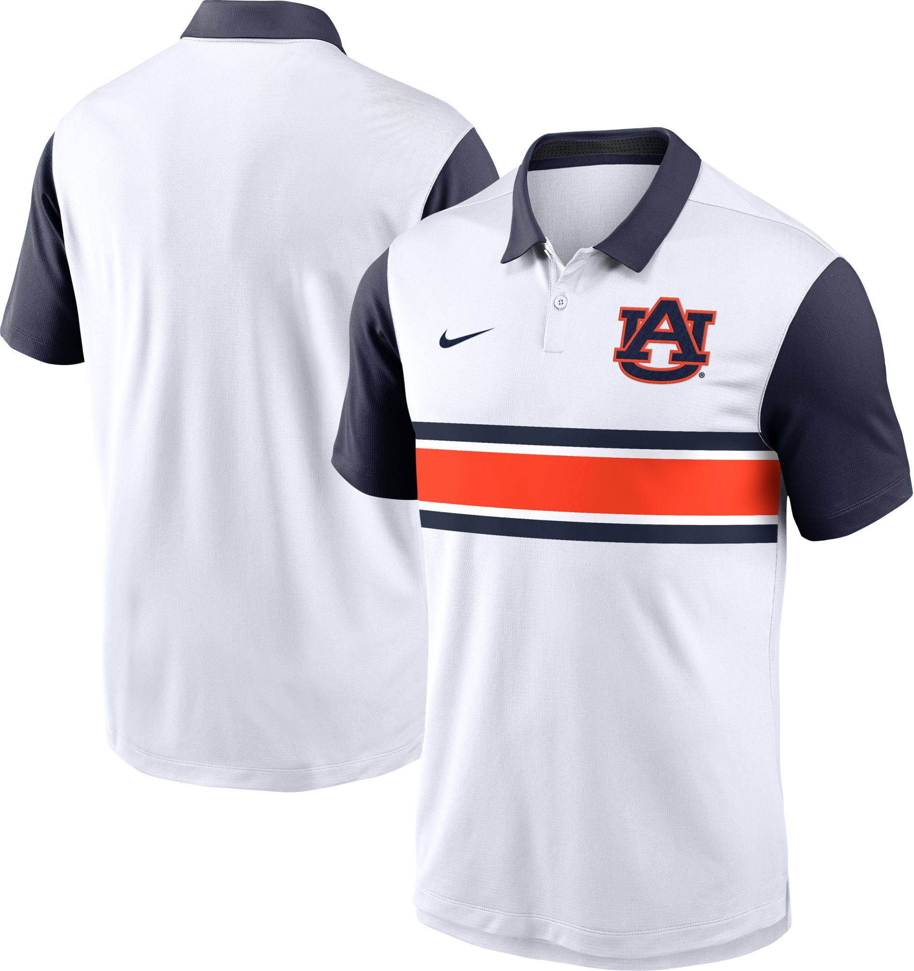 Nike Men's Auburn Tigers White Campus Pattern Vapor Polo product image