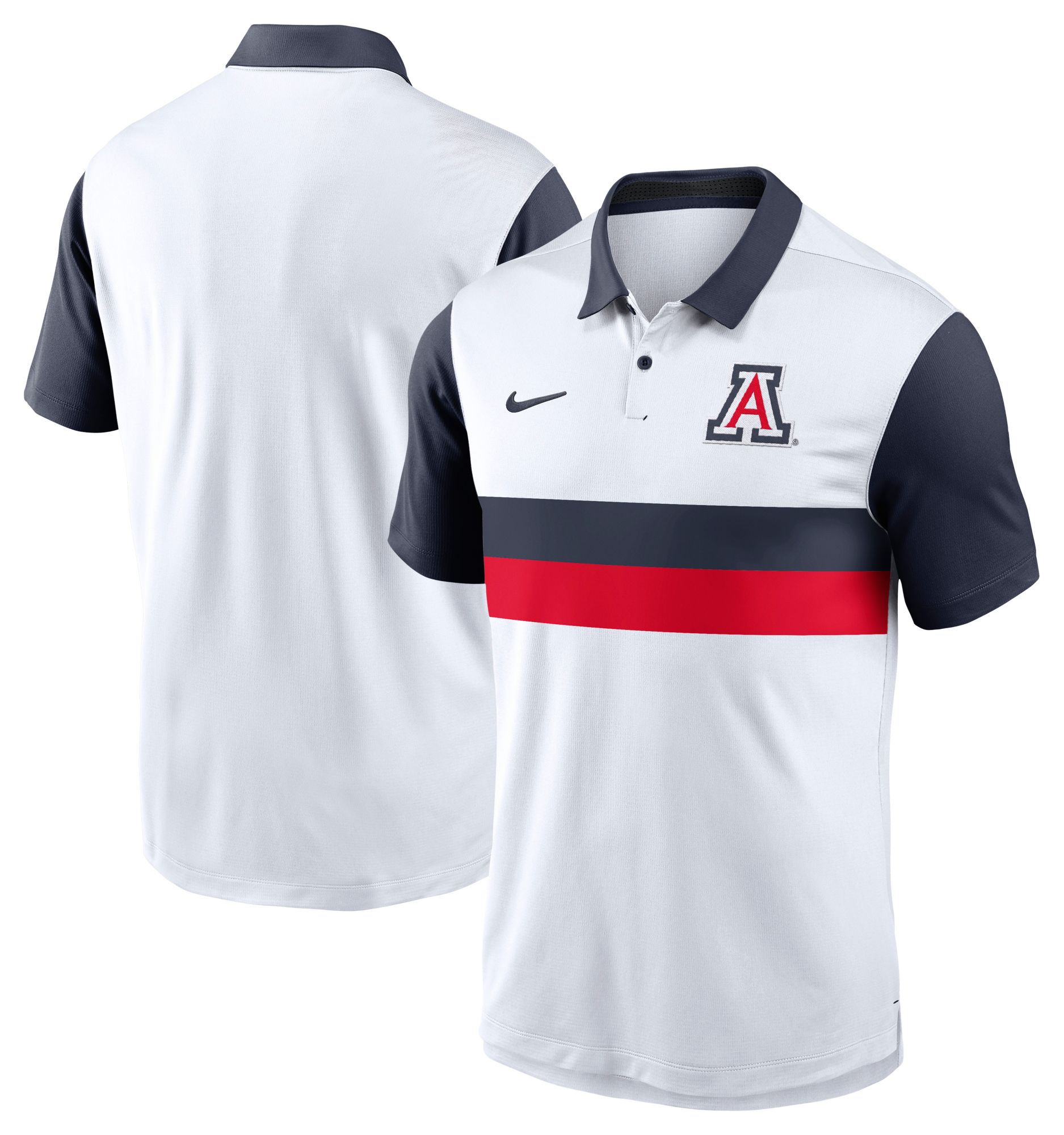 Nike Men's Arizona Wildcats White/Navy Campus Patterned Polo product image