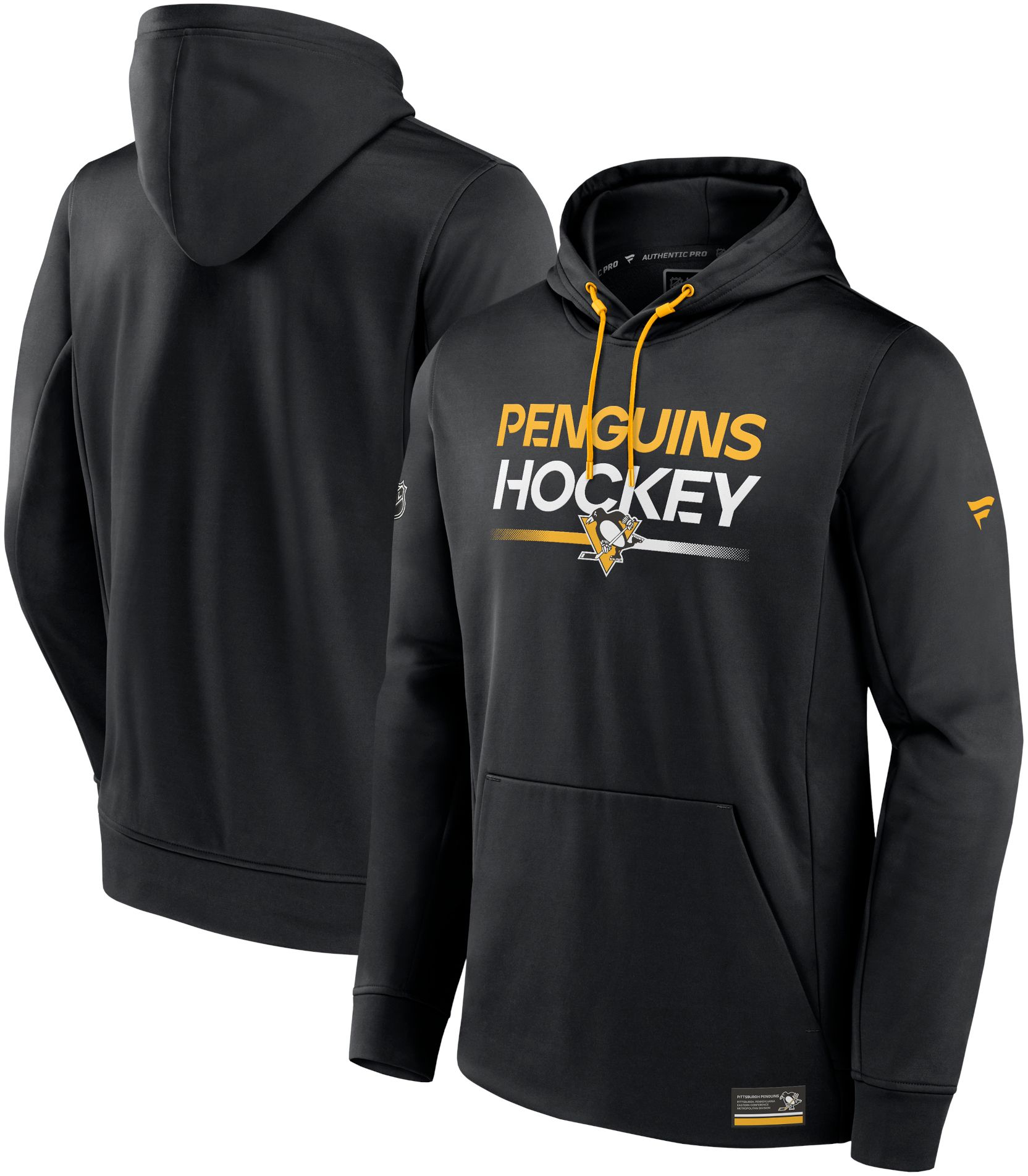 NHL Pittsburgh Penguins Authentic Pro Rink Black Pullover Hoodie